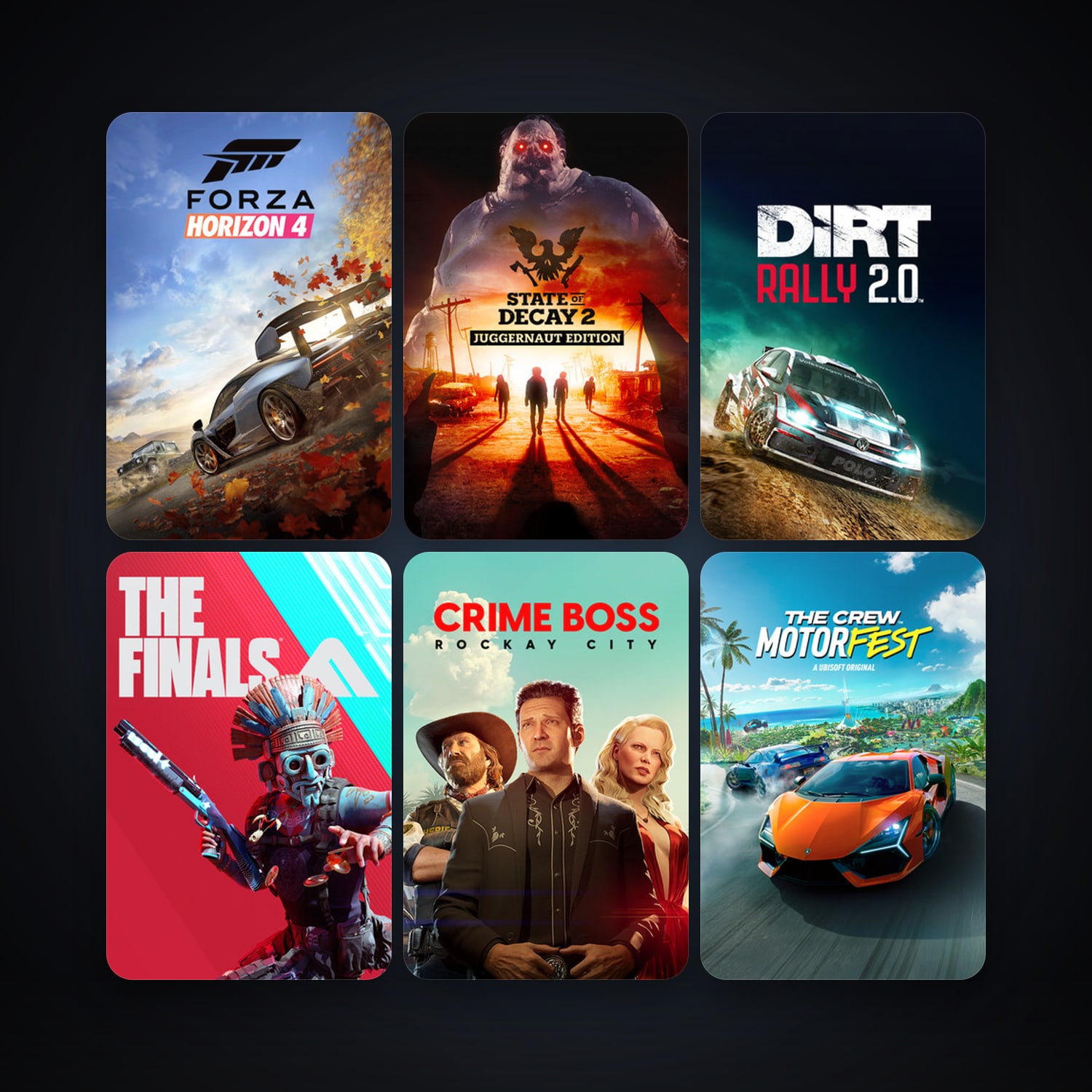 State of Decay 2: Juggernaut Edition + DiRT Rally 2.0, 12 games, clean — HabibiAccounts