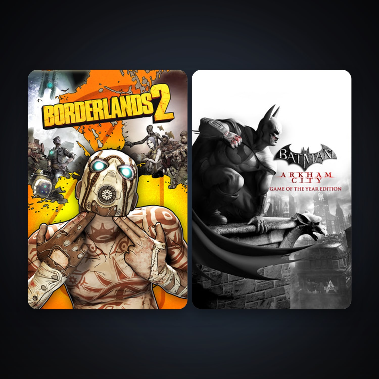 Borderlands 2 + Batman: Arkham City - Game of the Year Edition, 2 games, clean — HabibiAccounts