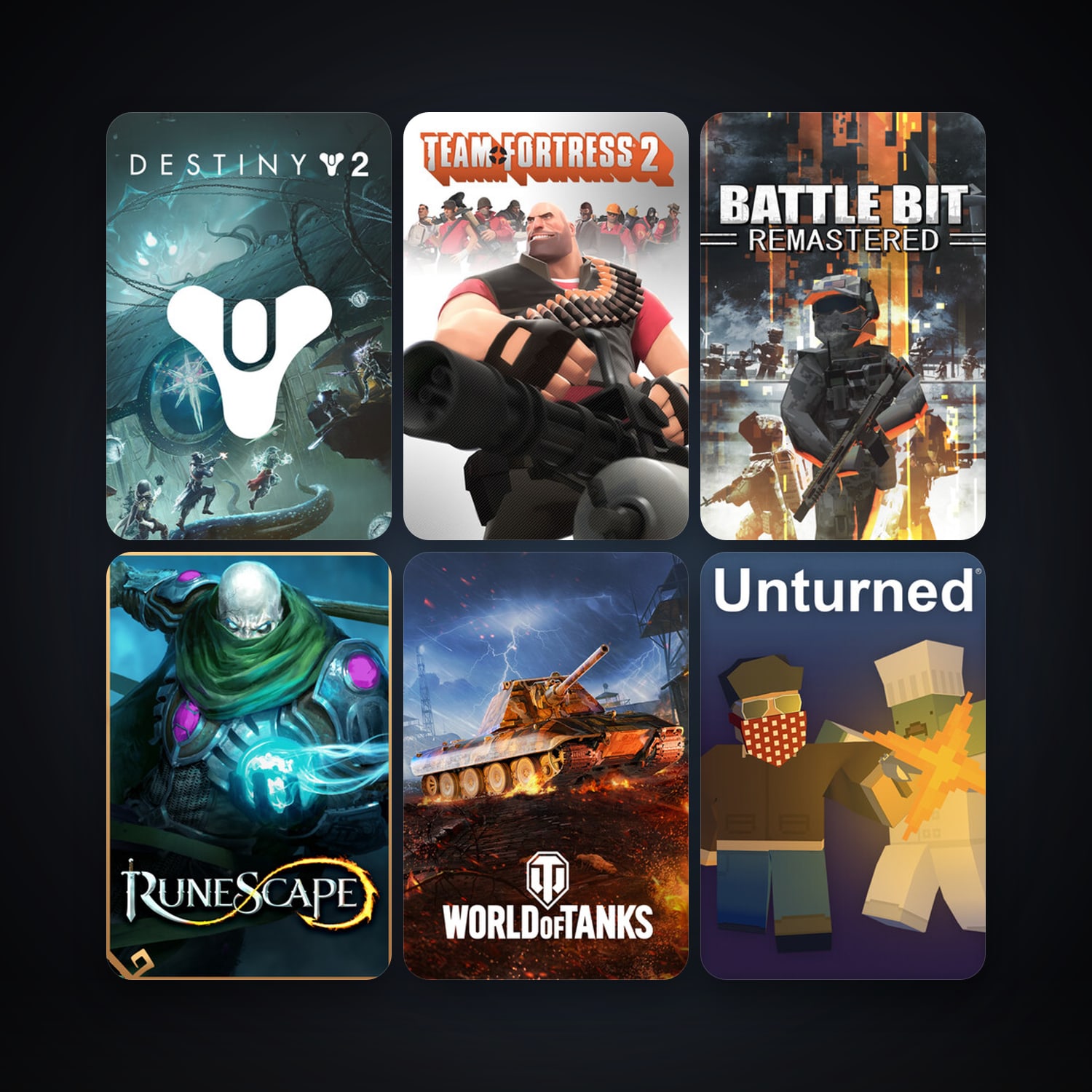 Team Fortress 2 + Unturned, 43 games, clean — HabibiAccounts