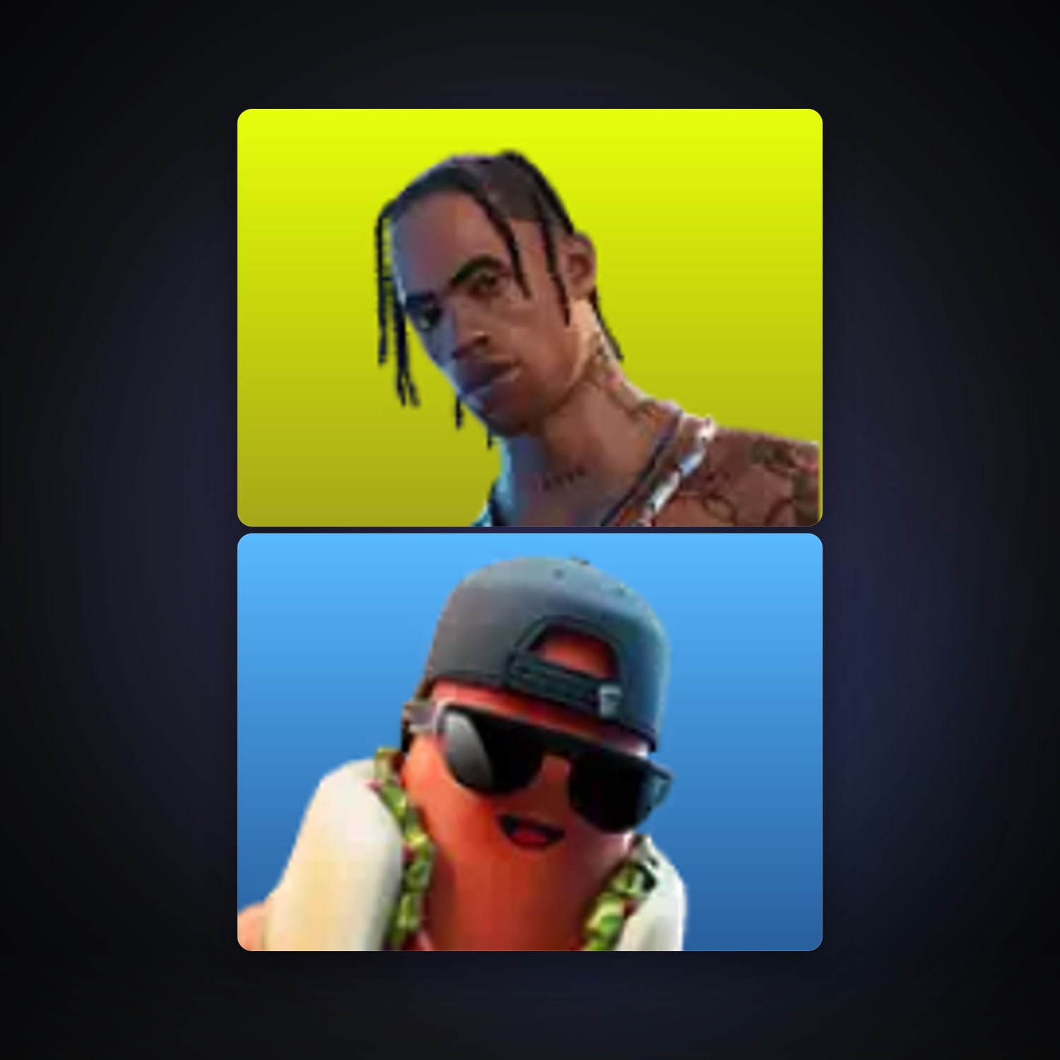 Fortnite account with Travis Scott & The Brat — 2 skins — 100 V-Bucks — lvl 9 — HabibiAccounts