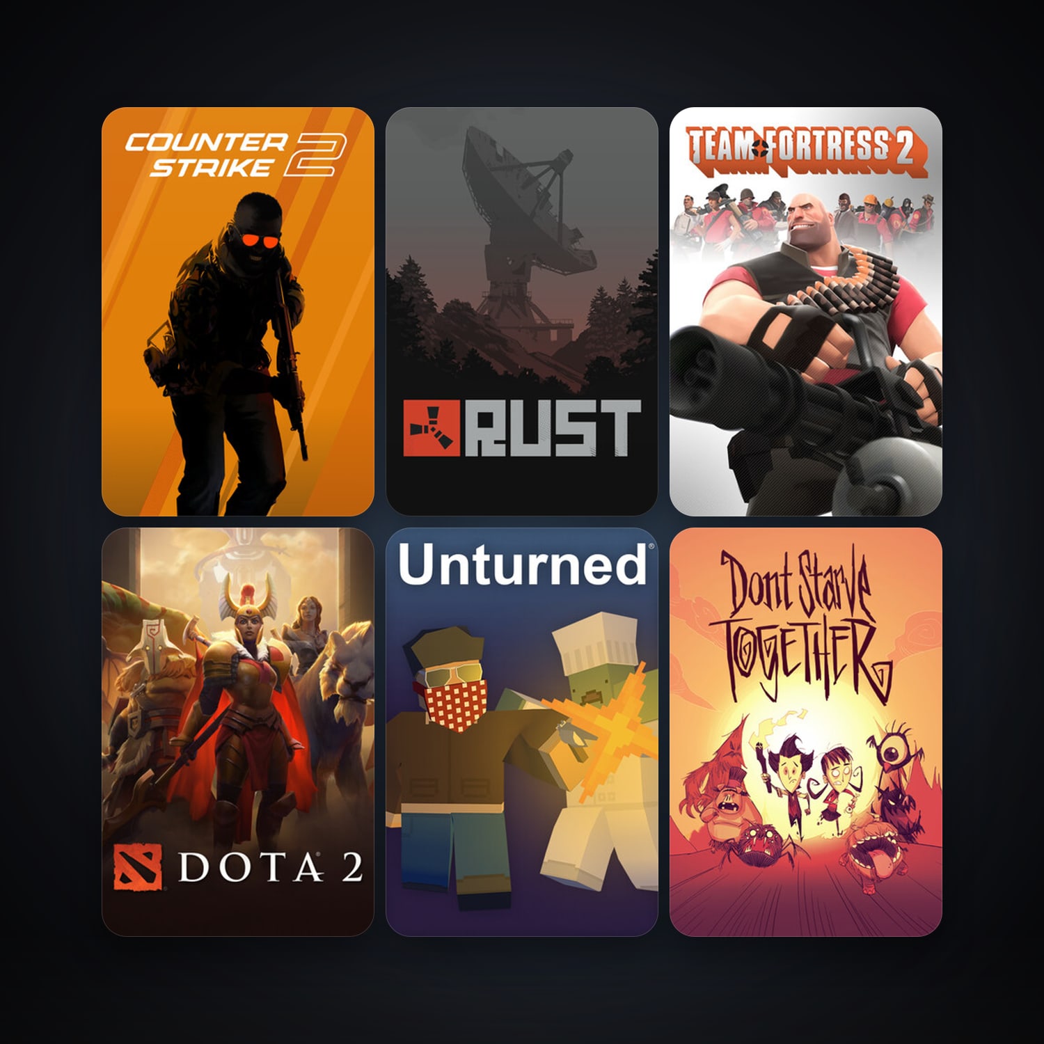 Team Fortress 2 + Dota 2, 59 games, Steam 11, clean — HabibiAccounts