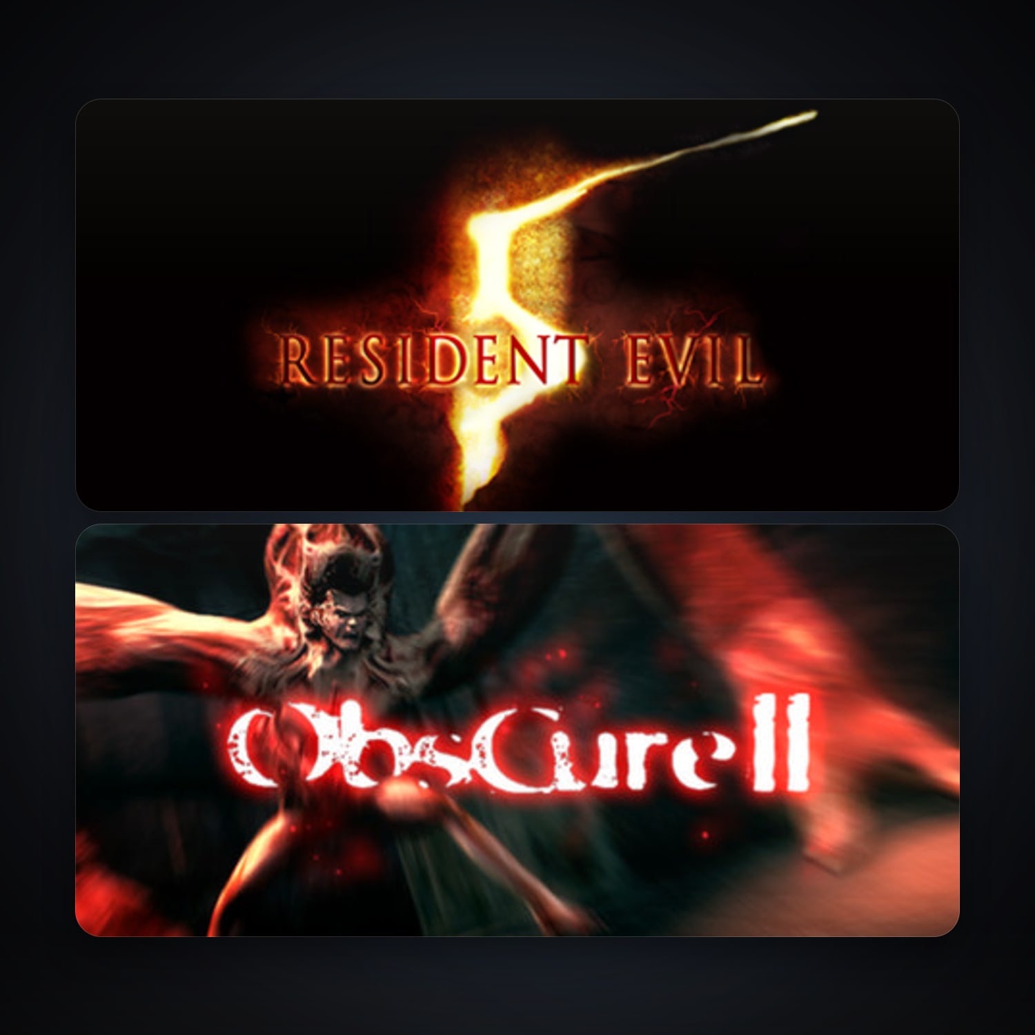 Resident Evil 5 + Obscure II (Obscure: The Aftermath), 3 games, clean — HabibiAccounts