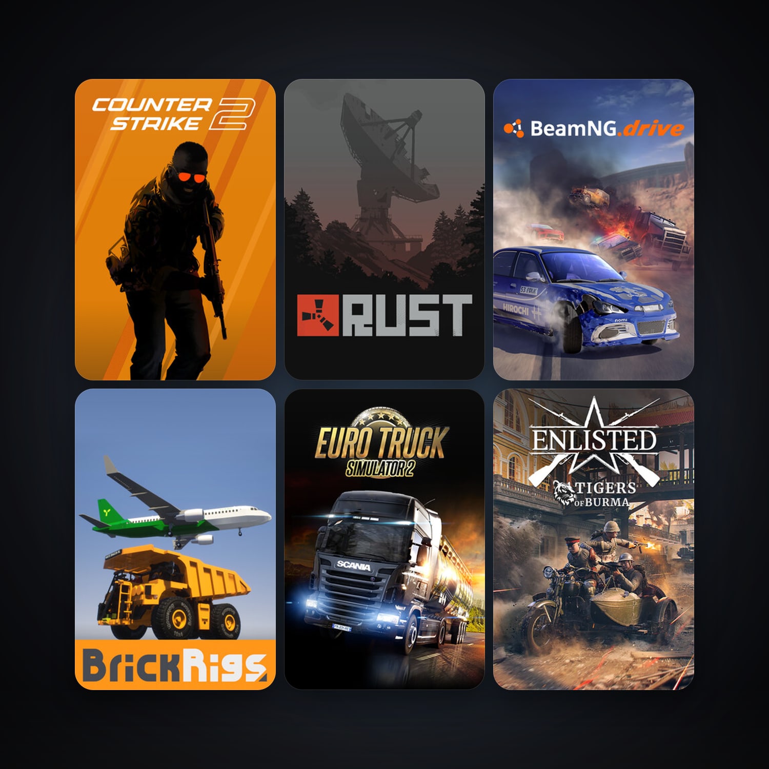 CS2 Prime + Euro Truck Simulator 2, 46 games, clean — HabibiAccounts