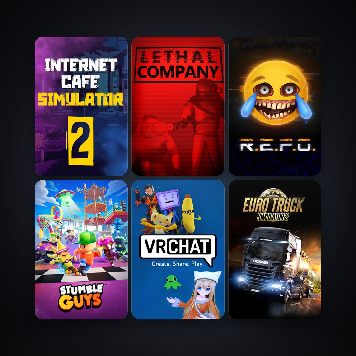 Euro Truck Simulator 2 + VRChat, 11 games, clean — HabibiAccounts