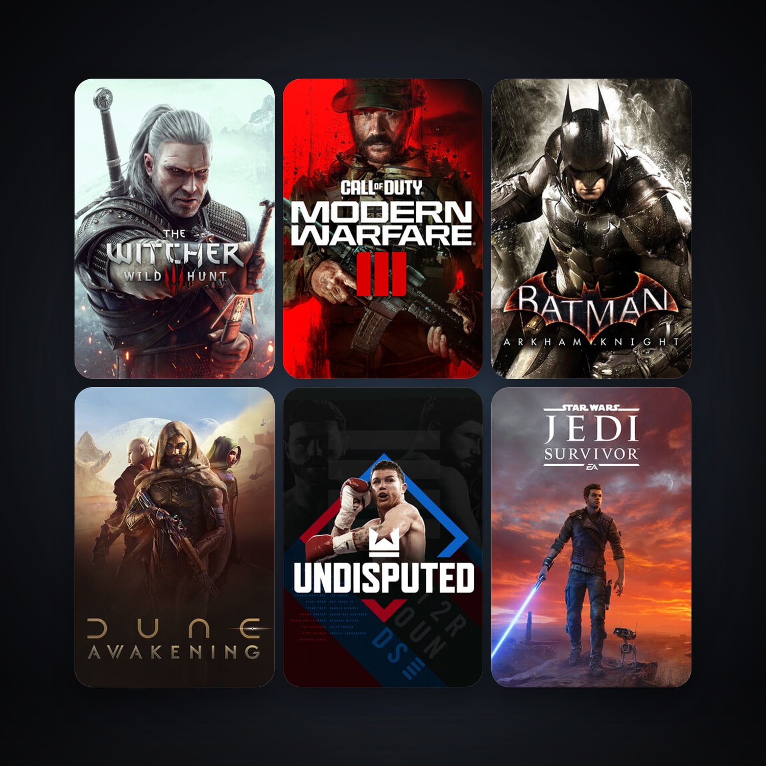 Batman: Arkham Knight + The Witcher 3: Wild Hunt, 59 games, clean — HabibiAccounts