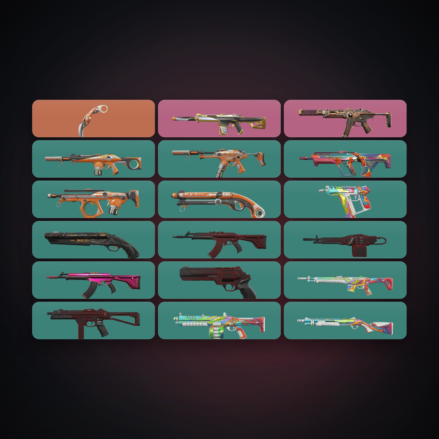 LA locker — 1 knives, 18 skins, lvl 46 — HabibiAccounts