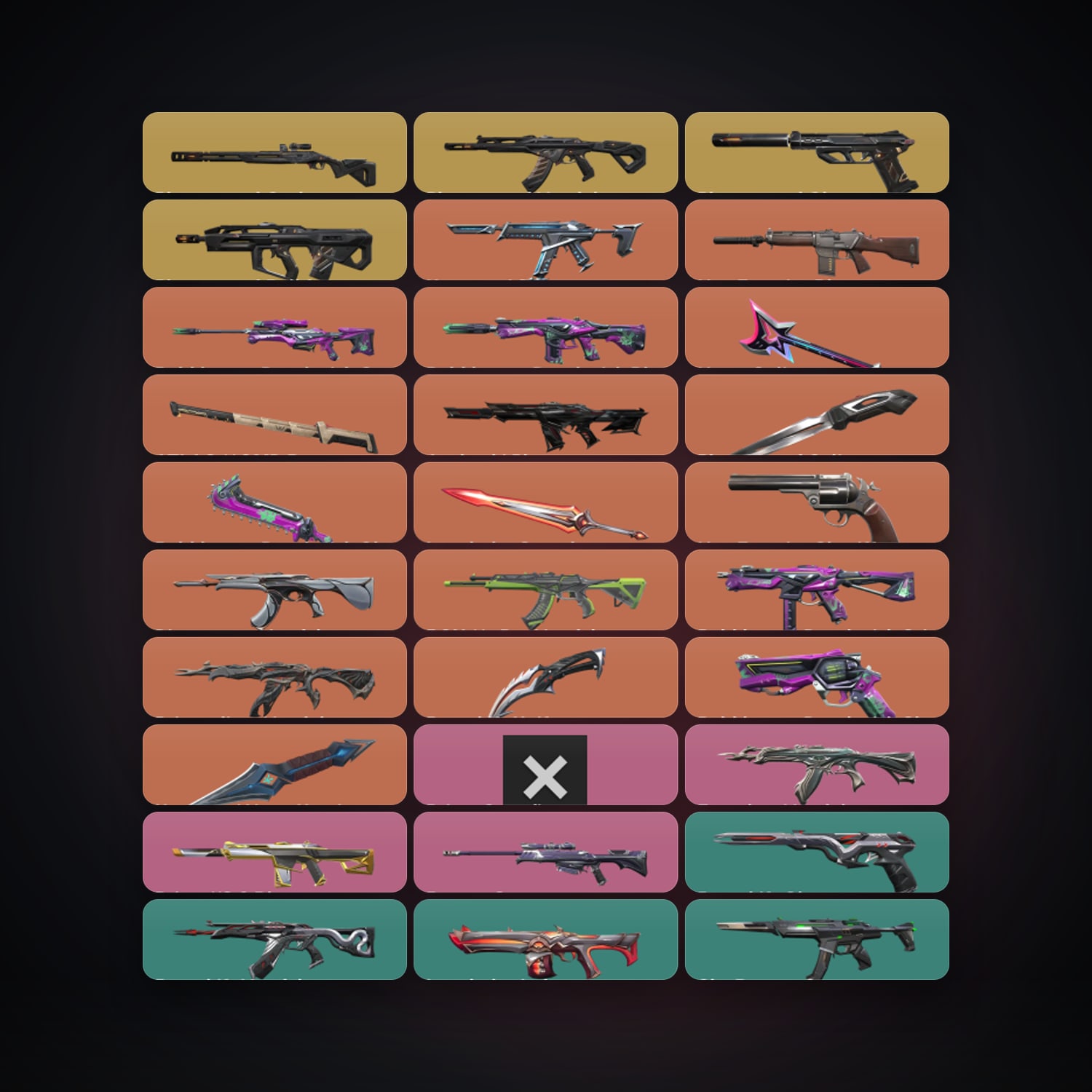 EU Gold 1 locker — 7 knives, 91 skins, lvl 146 — HabibiAccounts