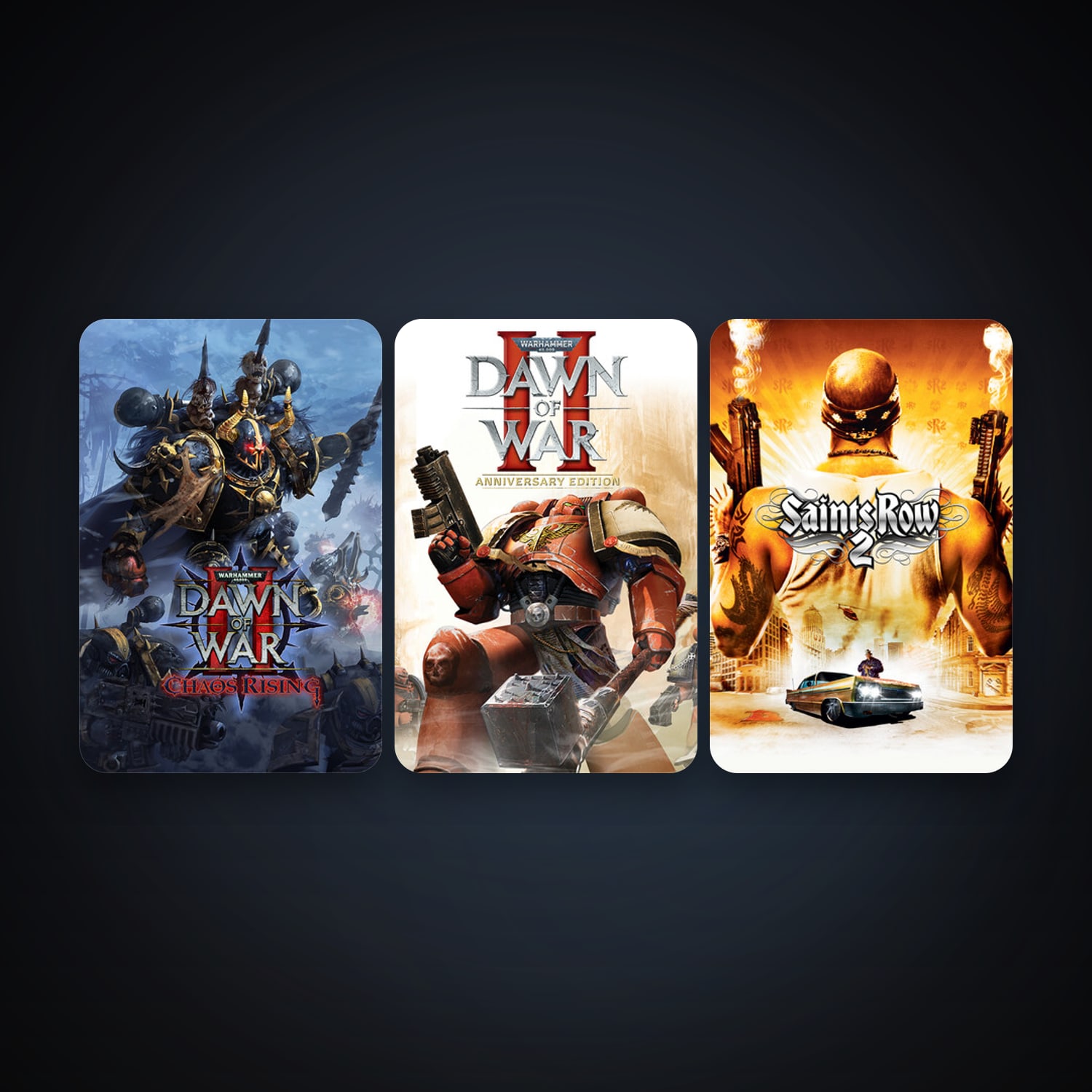 Saints Row 2 + Warhammer 40,000: Dawn of War II, 5 games, clean — HabibiAccounts