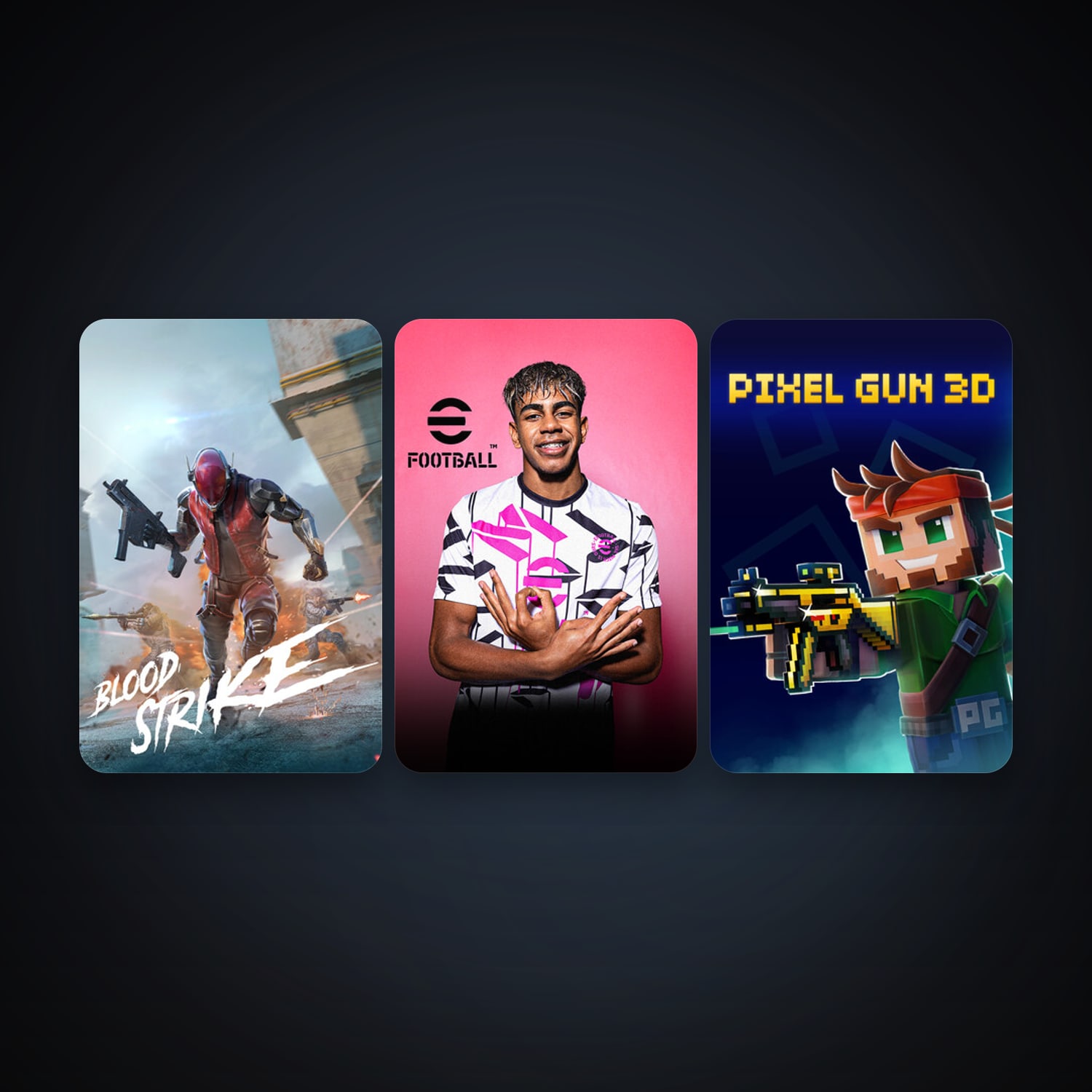 eFootball 2024 + Pixel Gun 3D: PC Edition, 6 games, clean — HabibiAccounts