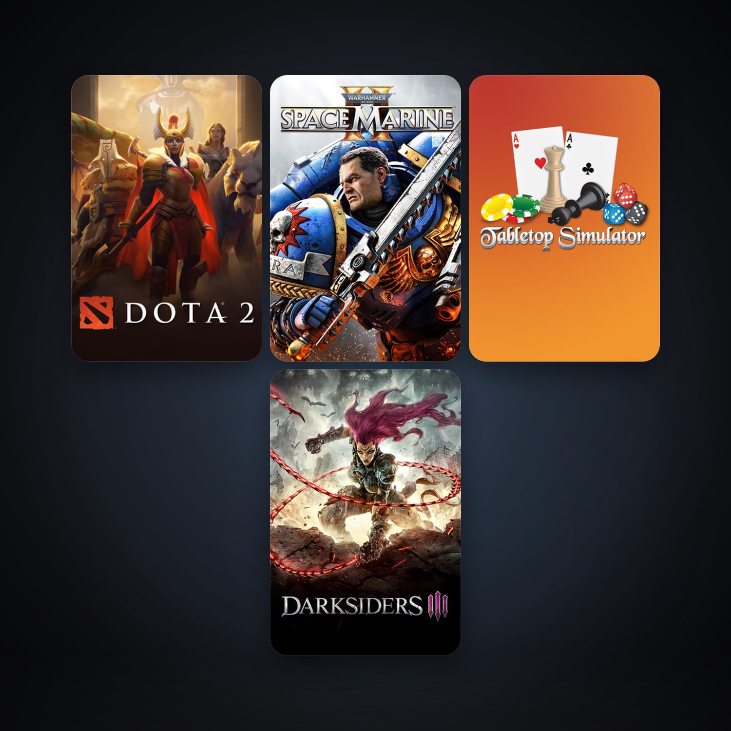 Dota 2 + Tabletop Simulator, 5 games, clean — HabibiAccounts