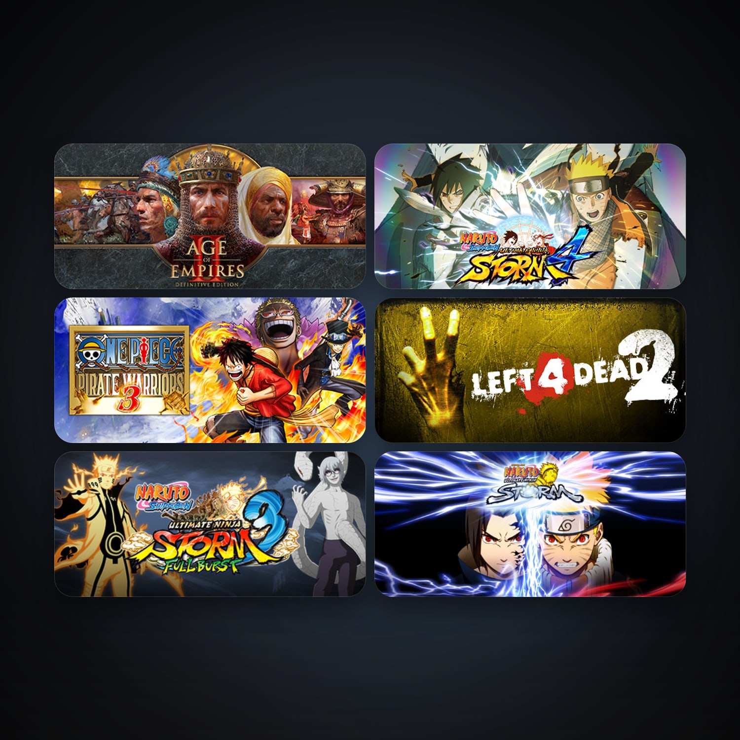 Left 4 Dead 2 + NARUTO SHIPPUDEN: Ultimate Ninja STORM 3 Full Burst HD, 11 games, clean — HabibiAccounts