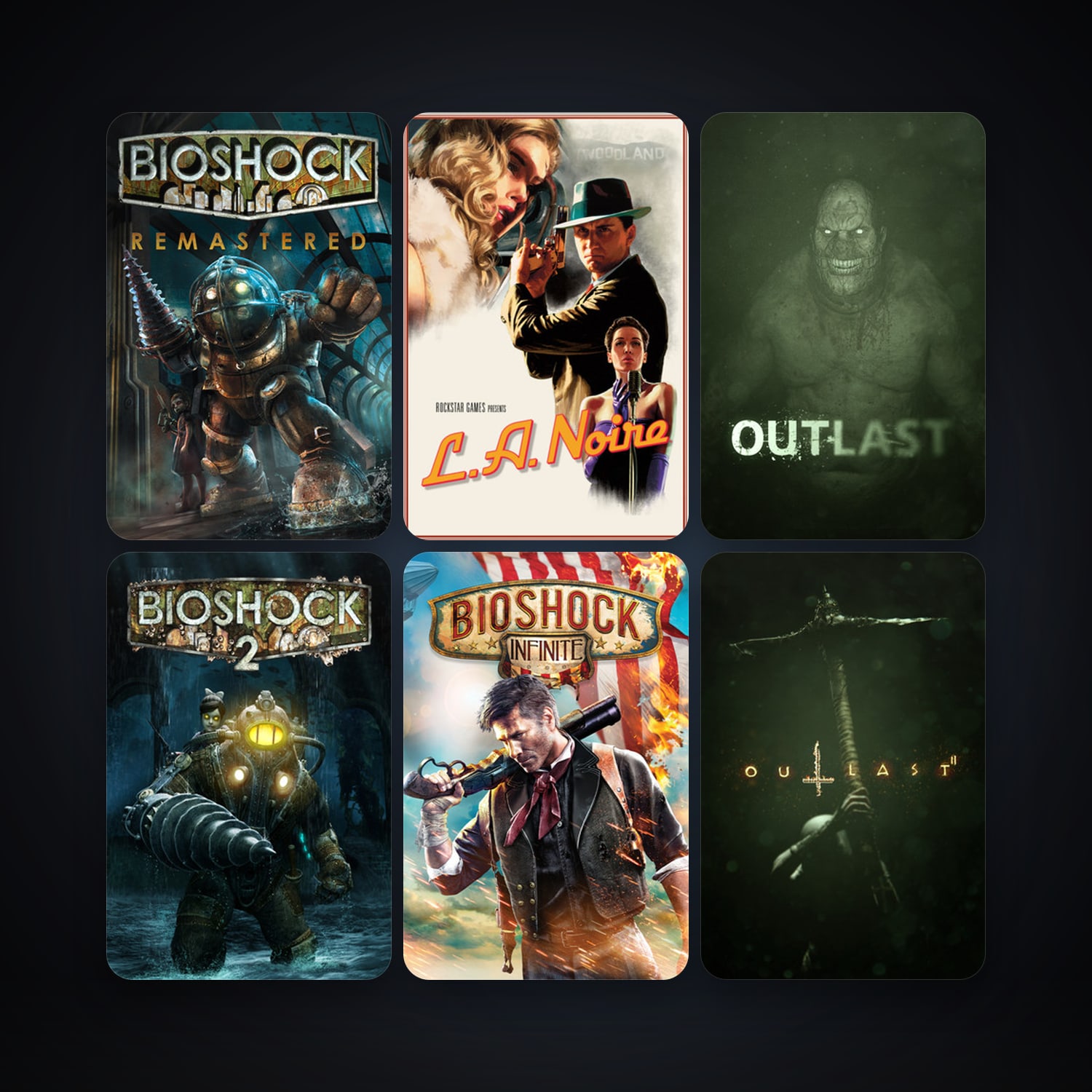 BioShock 2 + BioShock Infinite, 12 games, clean — HabibiAccounts