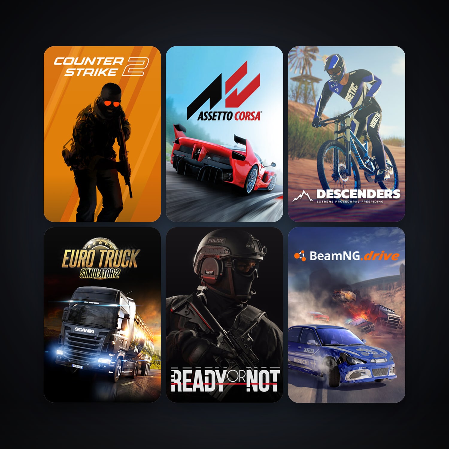 CS2 Prime + Euro Truck Simulator 2, 60 games, Steam 14, clean — HabibiAccounts