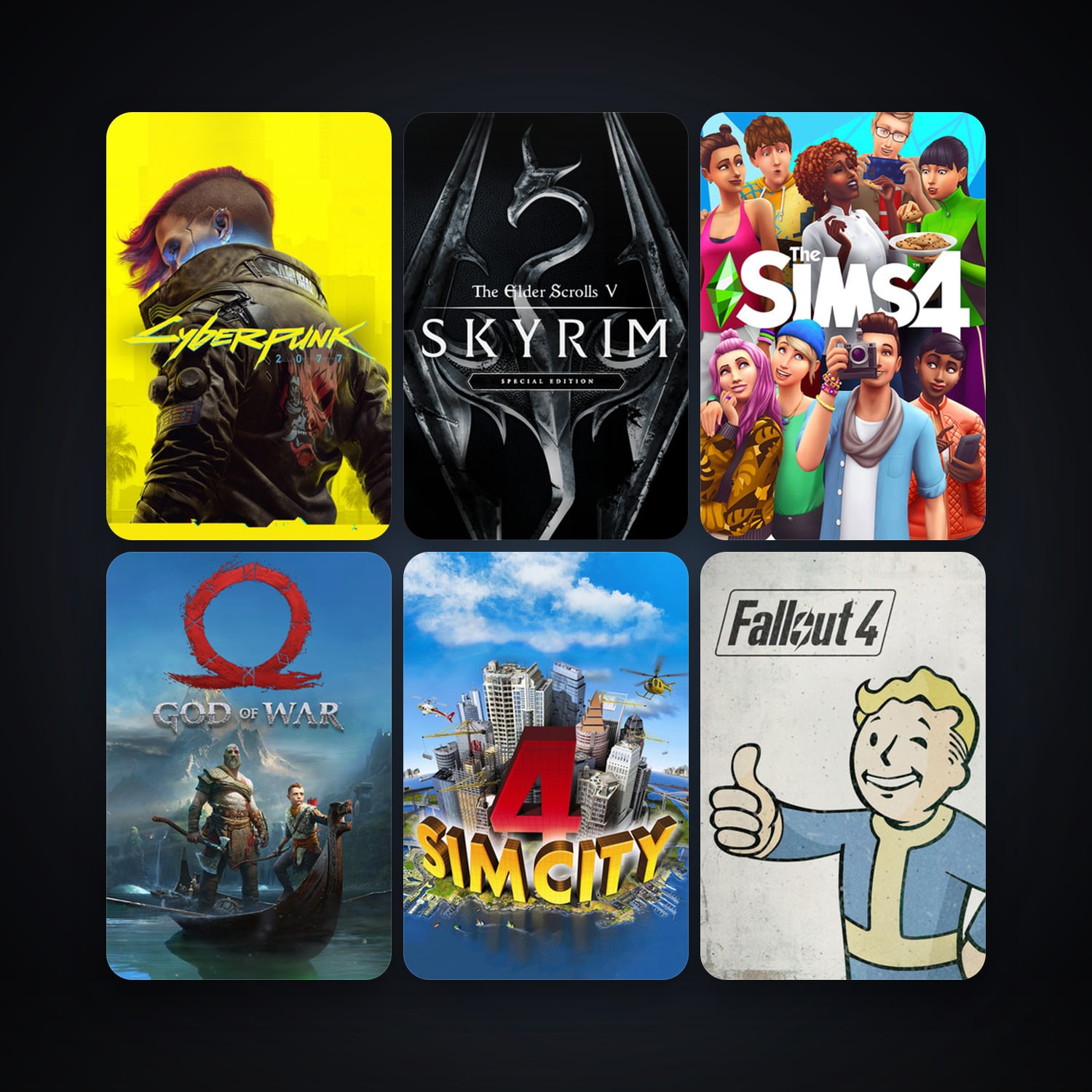 SimCity 4 Deluxe Edition + Fallout 4, 94 games, clean — HabibiAccounts