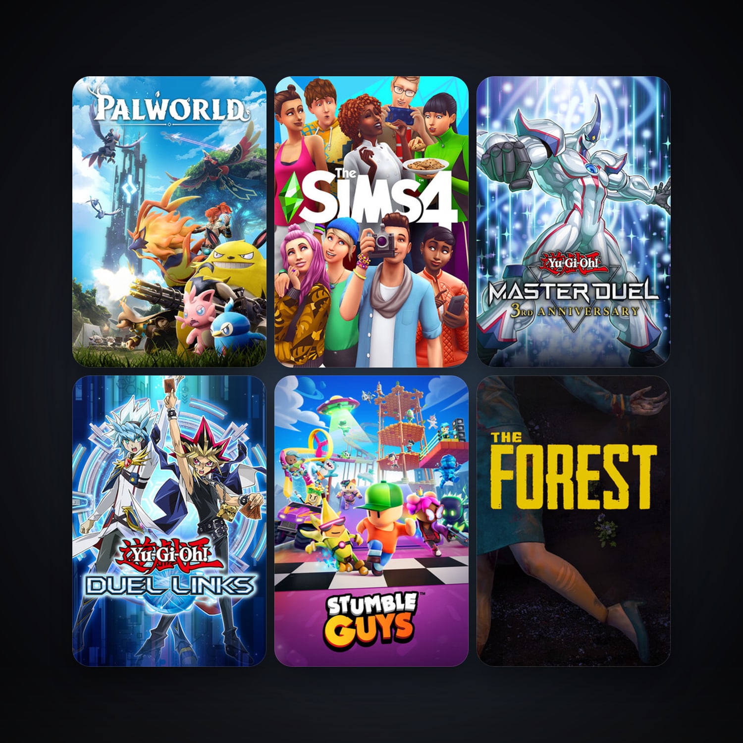 The Forest + Yu-Gi-Oh! Duel Links, 21 games, clean — HabibiAccounts