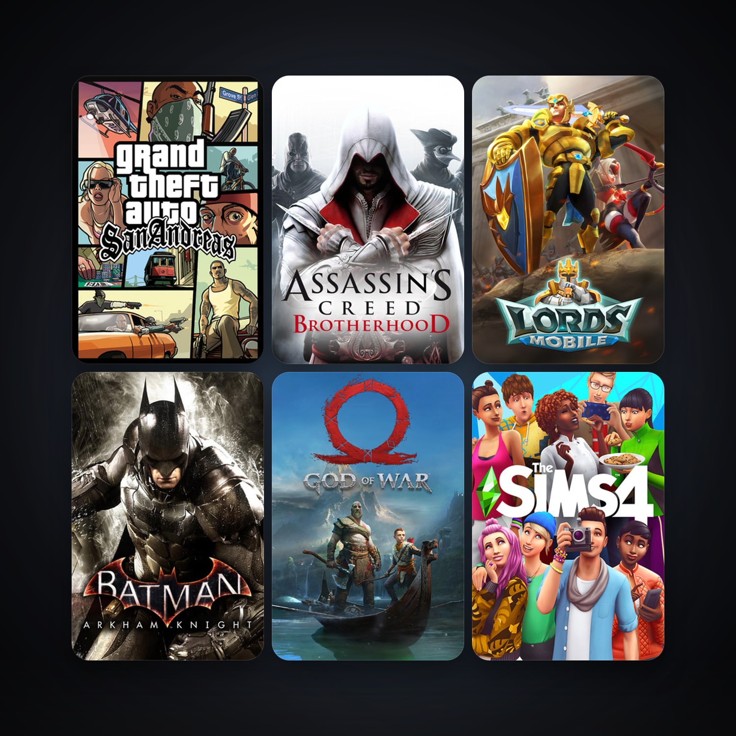 Grand Theft Auto: San Andreas + Assassin’s Creed Brotherhood, 23 games, clean — HabibiAccounts