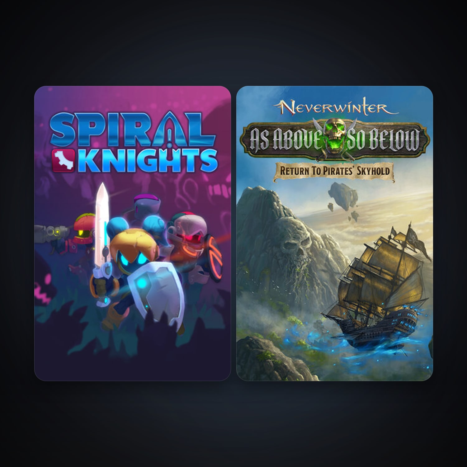 Spiral Knights + Neverwinter, 3 games, clean — HabibiAccounts