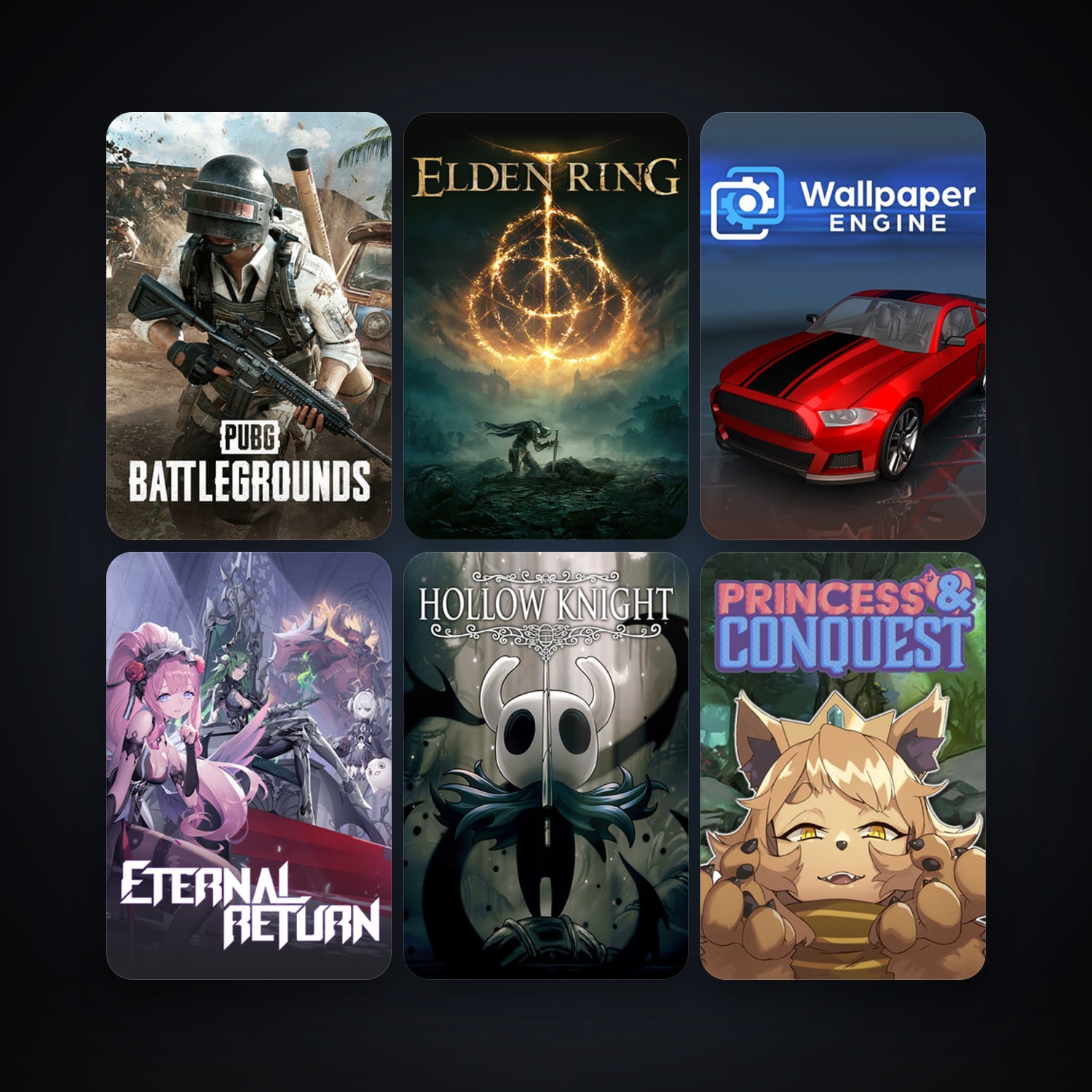Hollow Knight + Wallpaper Engine, 39 games, clean — HabibiAccounts