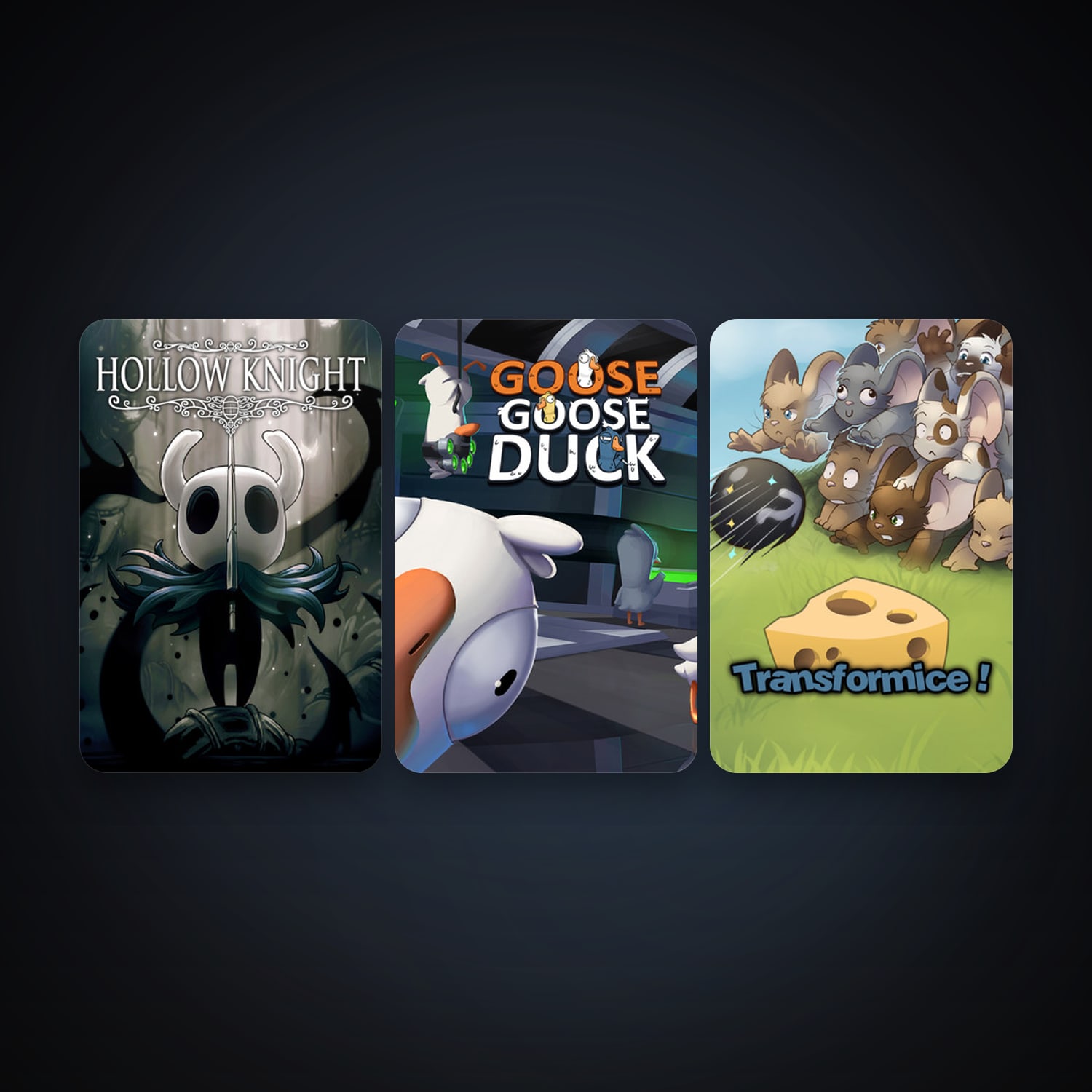 Transformice + Hollow Knight, 5 games, clean — HabibiAccounts