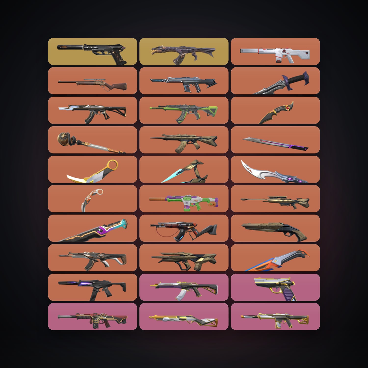NA Gold 1 locker — 10 knives, 175 skins, lvl 152 — HabibiAccounts