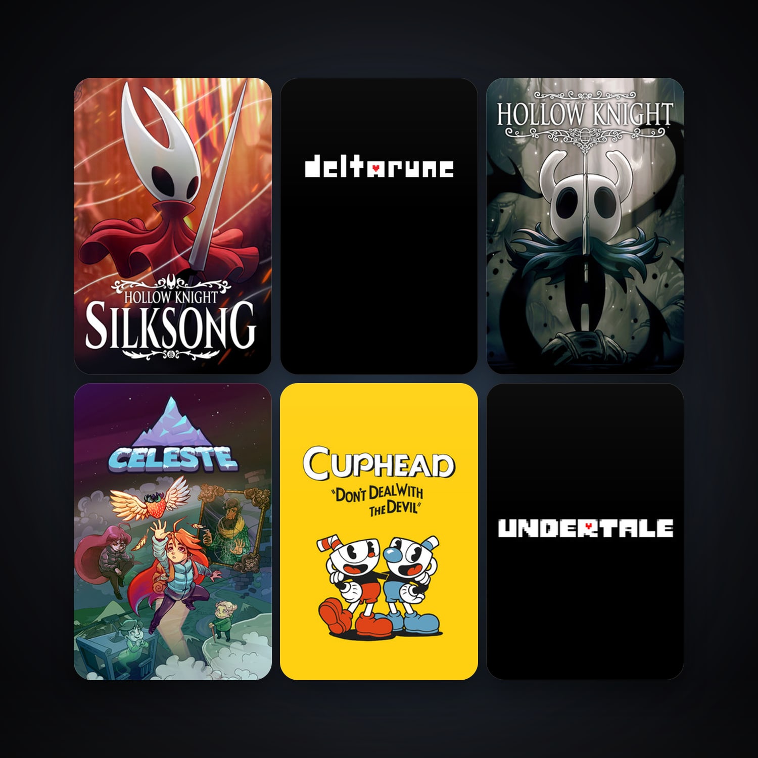 Cuphead + Hollow Knight, 9 games, clean — HabibiAccounts