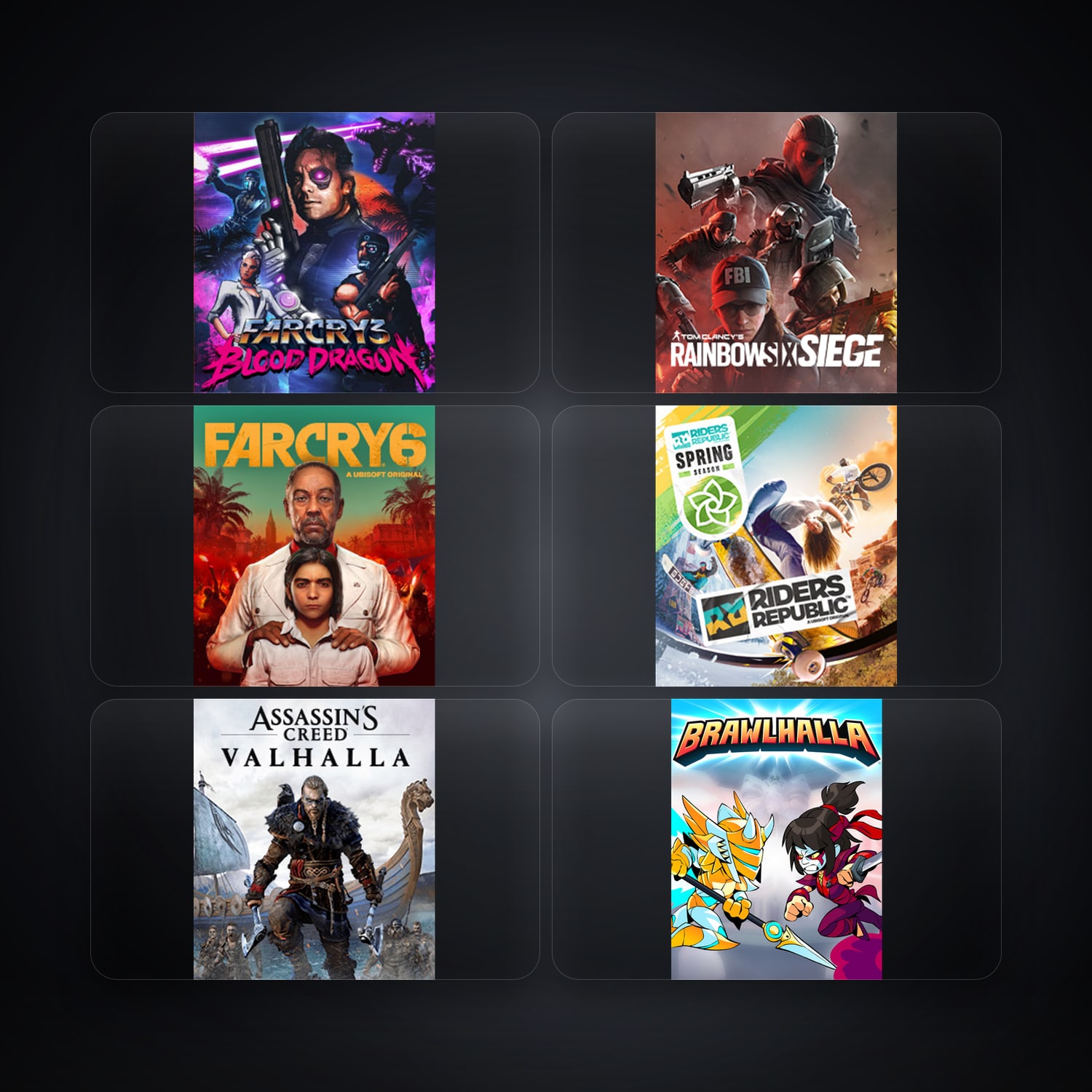 هالحساب يوبيسوفت فيه Far Cry 3 Blood Dragon وTom Clancy's Rainbow Six Siege، PT، 7 ألعاب — HabibiAccounts