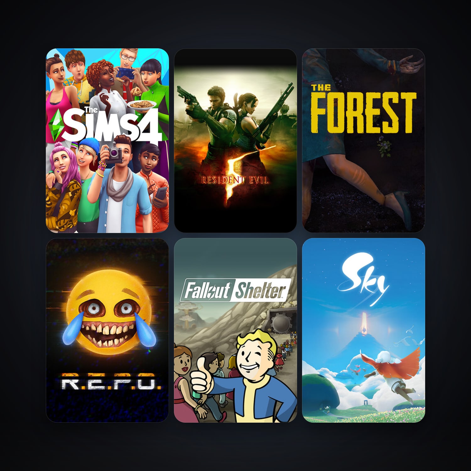 Resident Evil 5 + Borderlands 2, 15 games, clean — HabibiAccounts