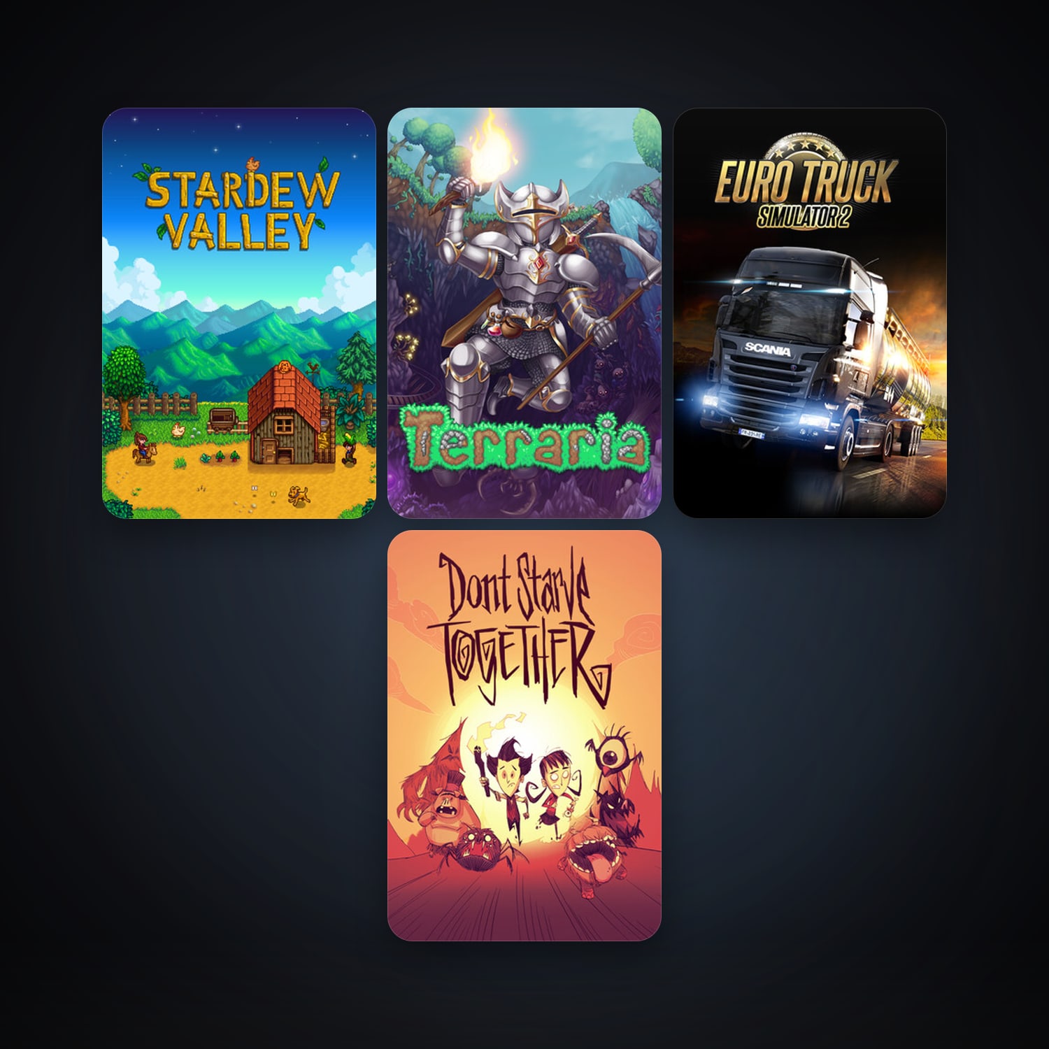 Terraria + Euro Truck Simulator 2, 8 games, clean — HabibiAccounts