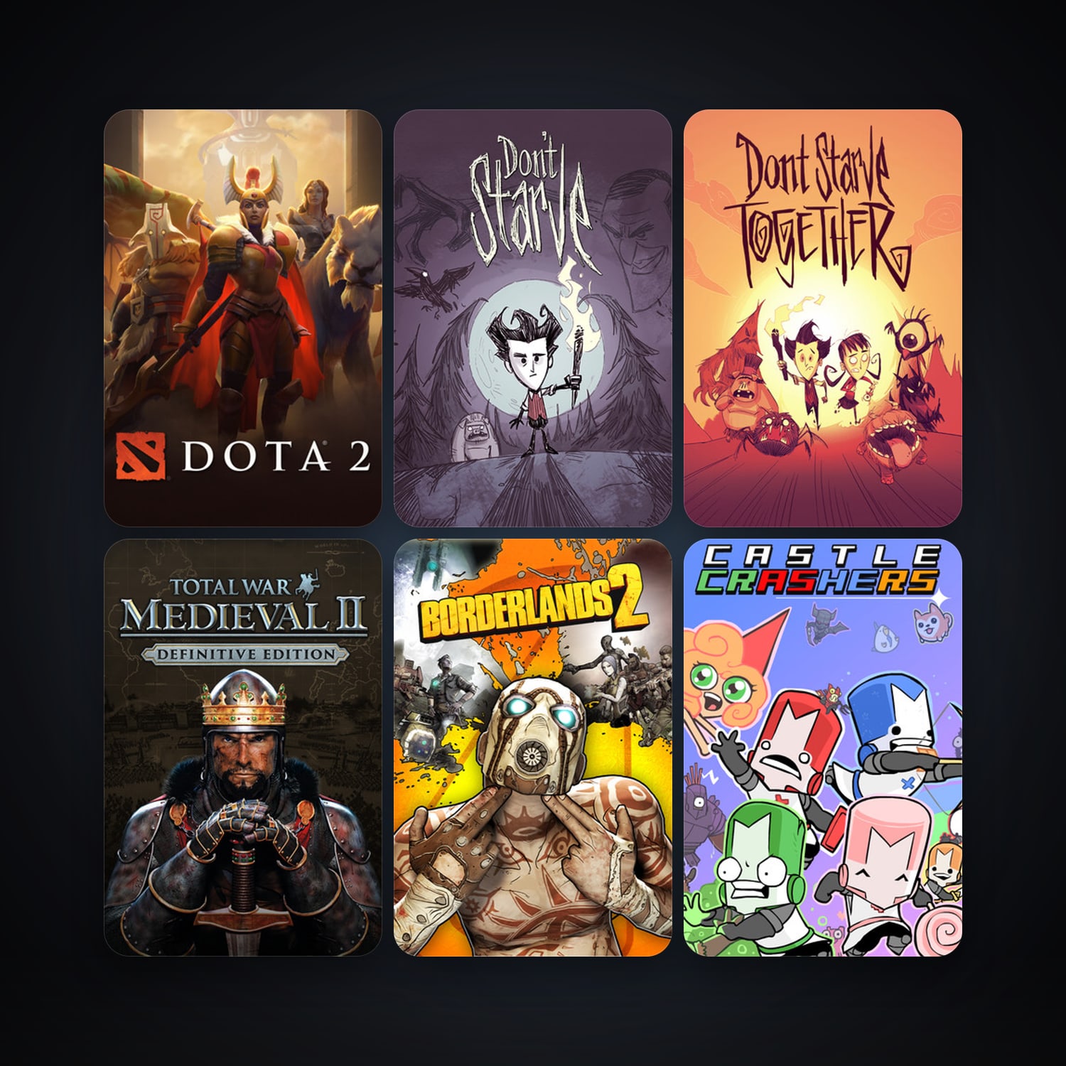 Dota 2 + Medieval II: Total War, 15 games, Steam 11, clean — HabibiAccounts