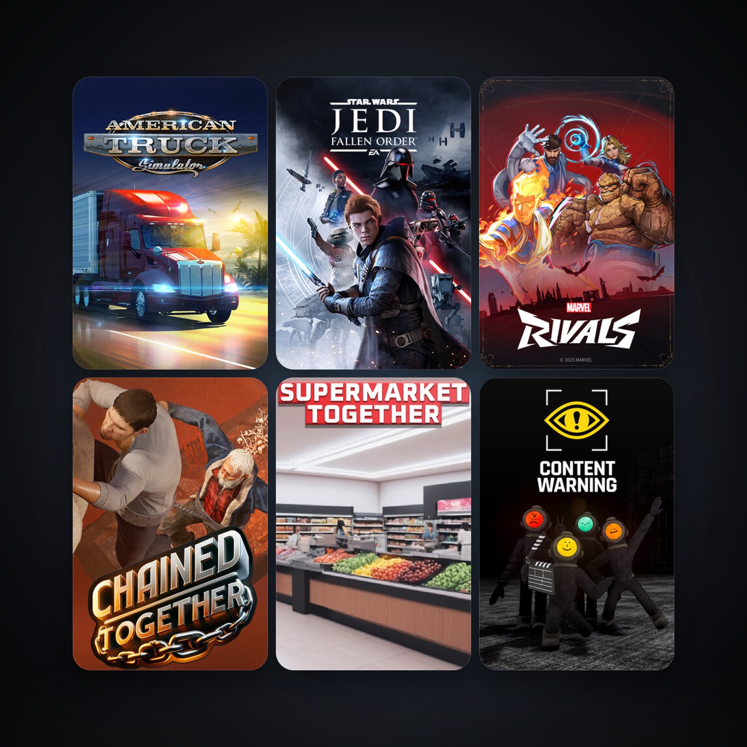 American Truck Simulator + VRChat, 19 games, clean — HabibiAccounts
