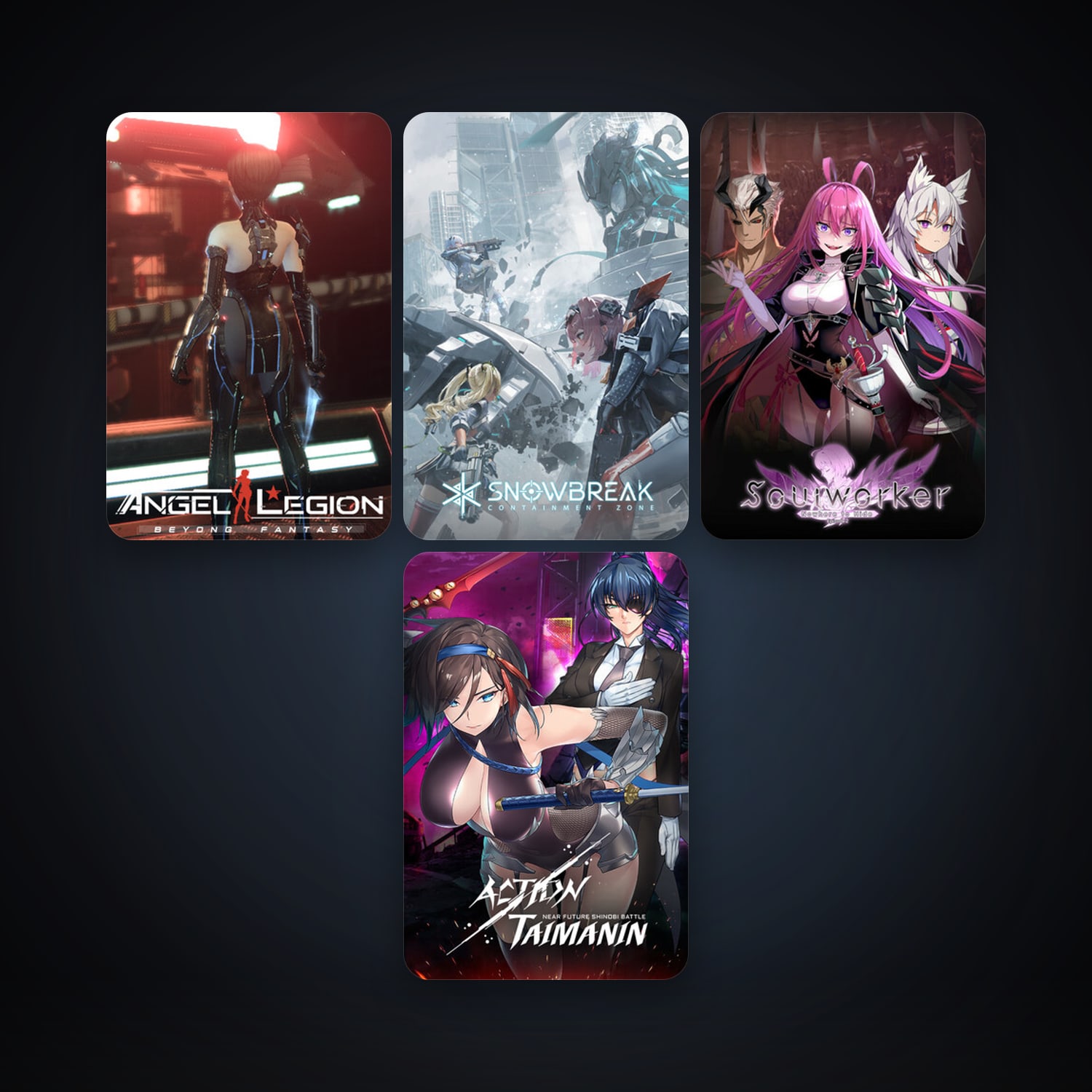 Angel Legion + Action Taimanin, 8 games, clean — HabibiAccounts
