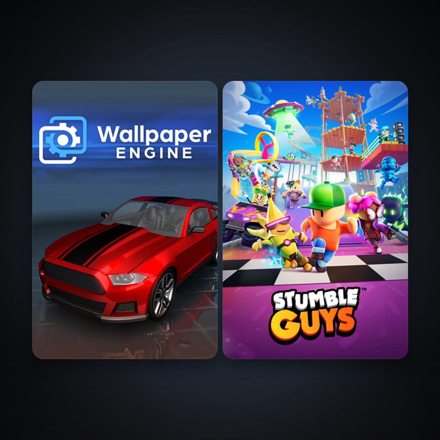 Wallpaper Engine + Stumble Guys, 5 games, clean — HabibiAccounts