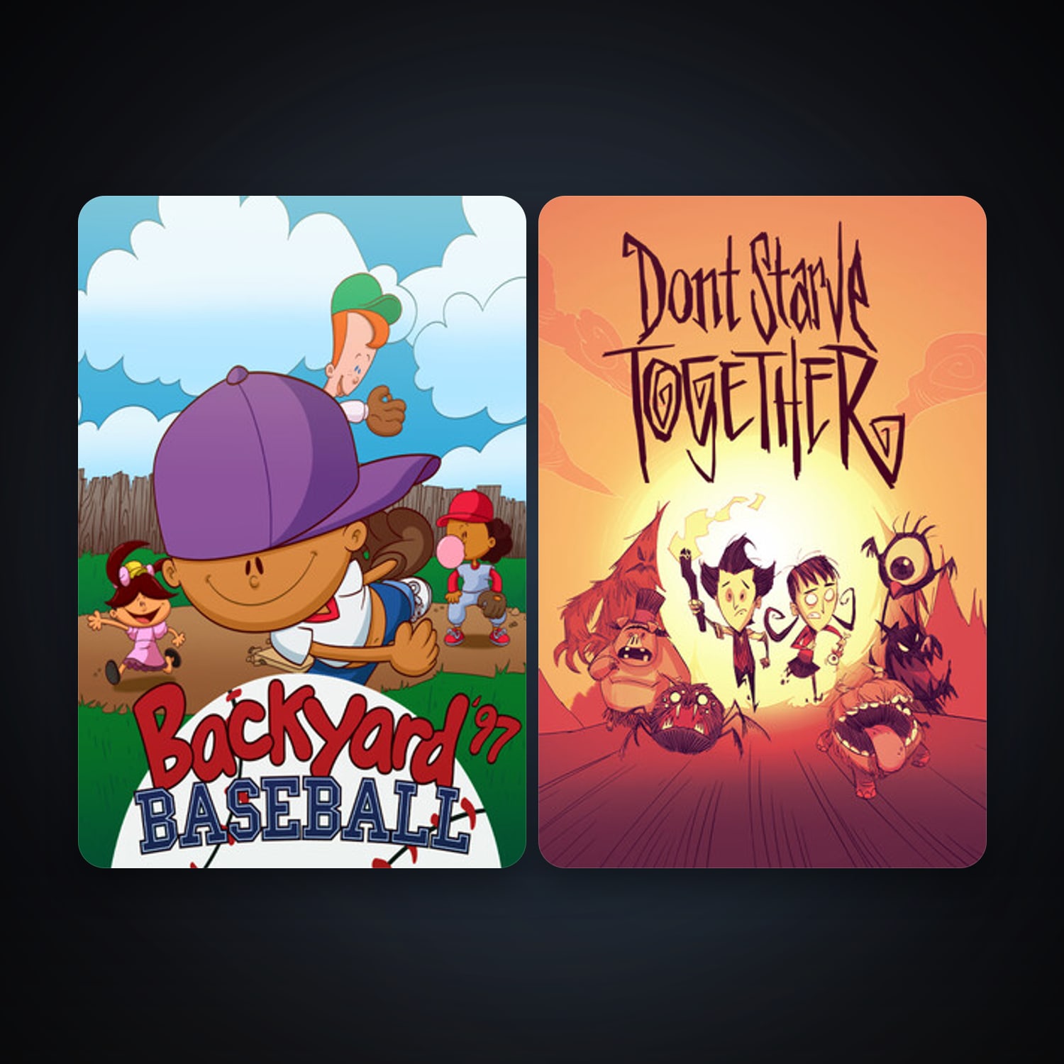 Don't Starve Together + Backyard Baseball '97, 2 games, clean — HabibiAccounts