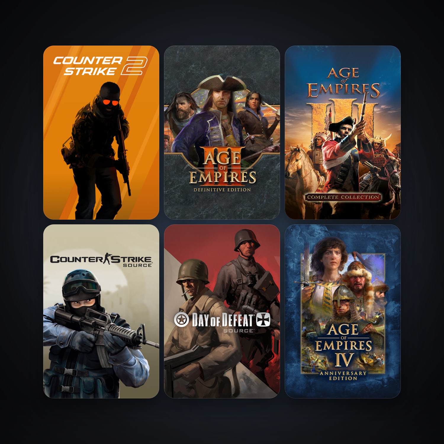 Counter-Strike: Source + Day of Defeat: Source, 14 games, Steam 11, clean — HabibiAccounts