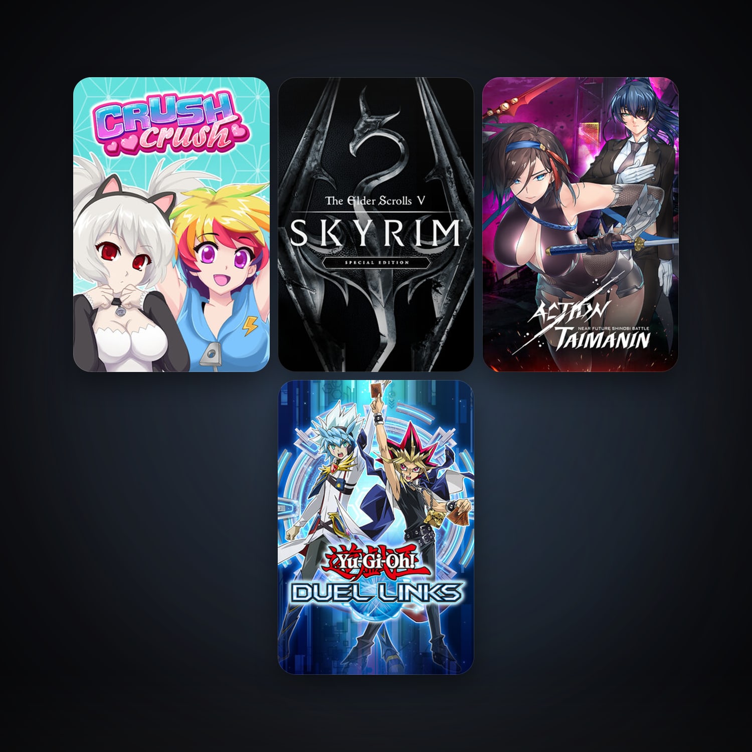 Crush Crush + The Elder Scrolls V: Skyrim Special Edition, 10 games, clean — HabibiAccounts