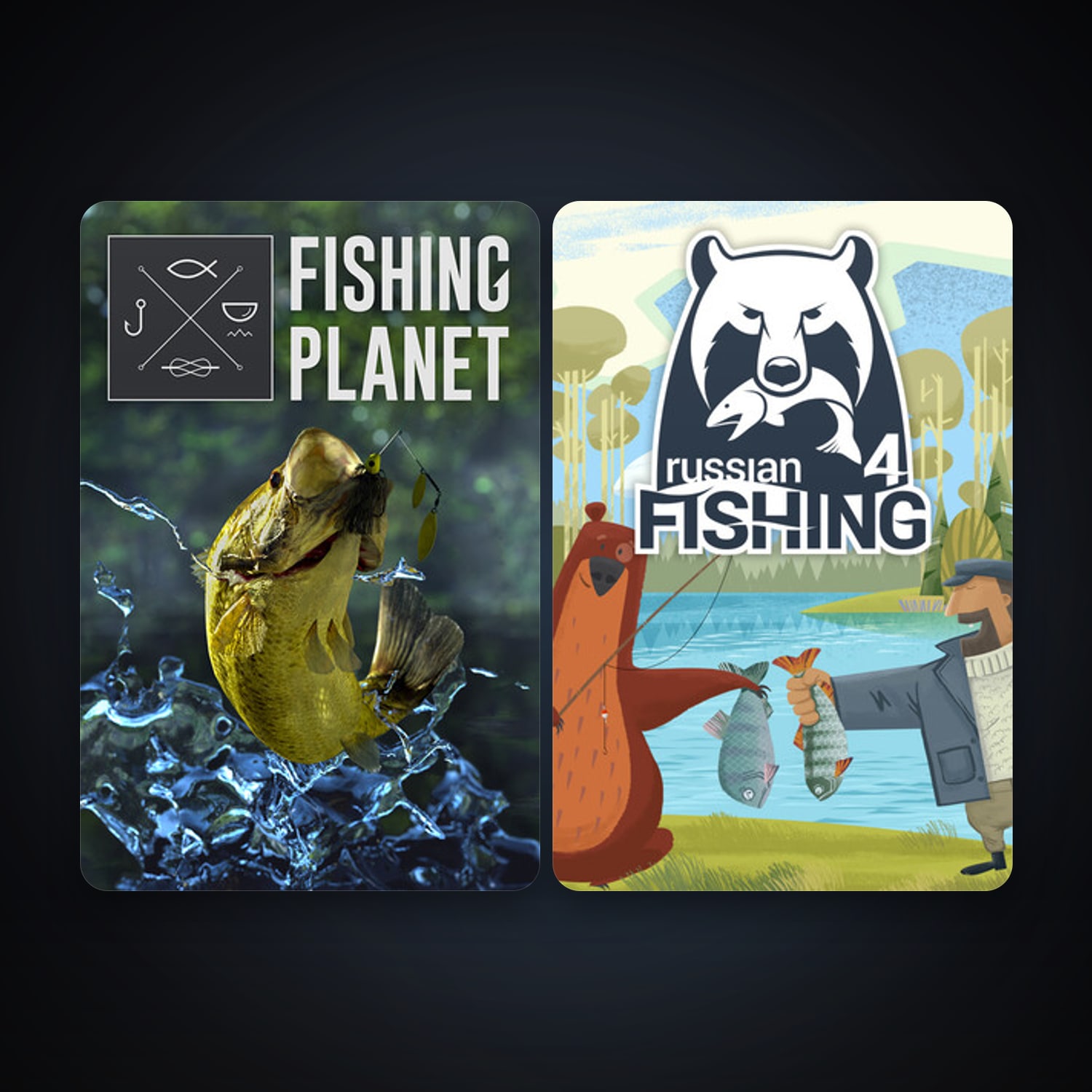 Fishing Planet + Russian Fishing 4, 4 games, clean — HabibiAccounts
