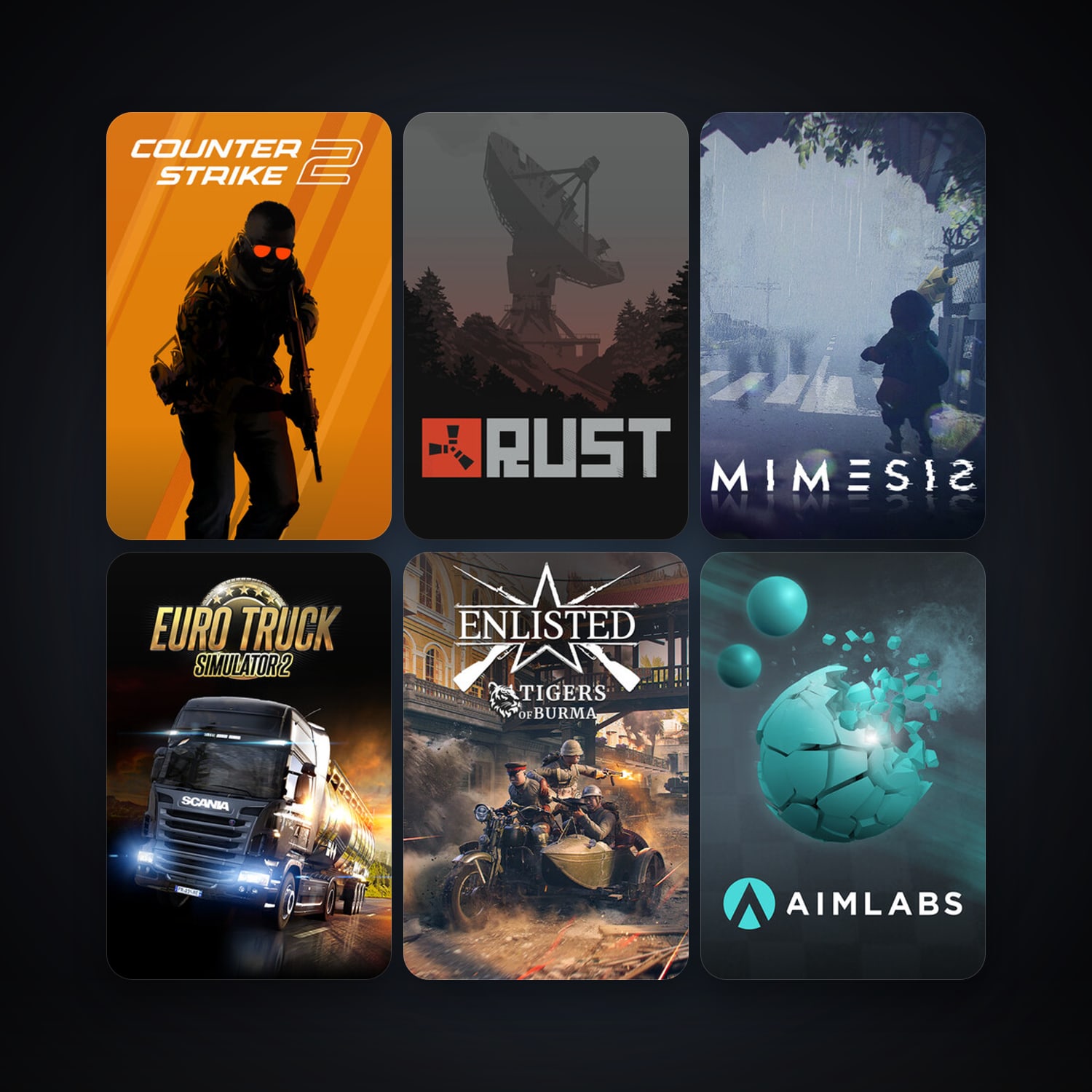 CS2 Prime + Euro Truck Simulator 2, 21 games, clean — HabibiAccounts