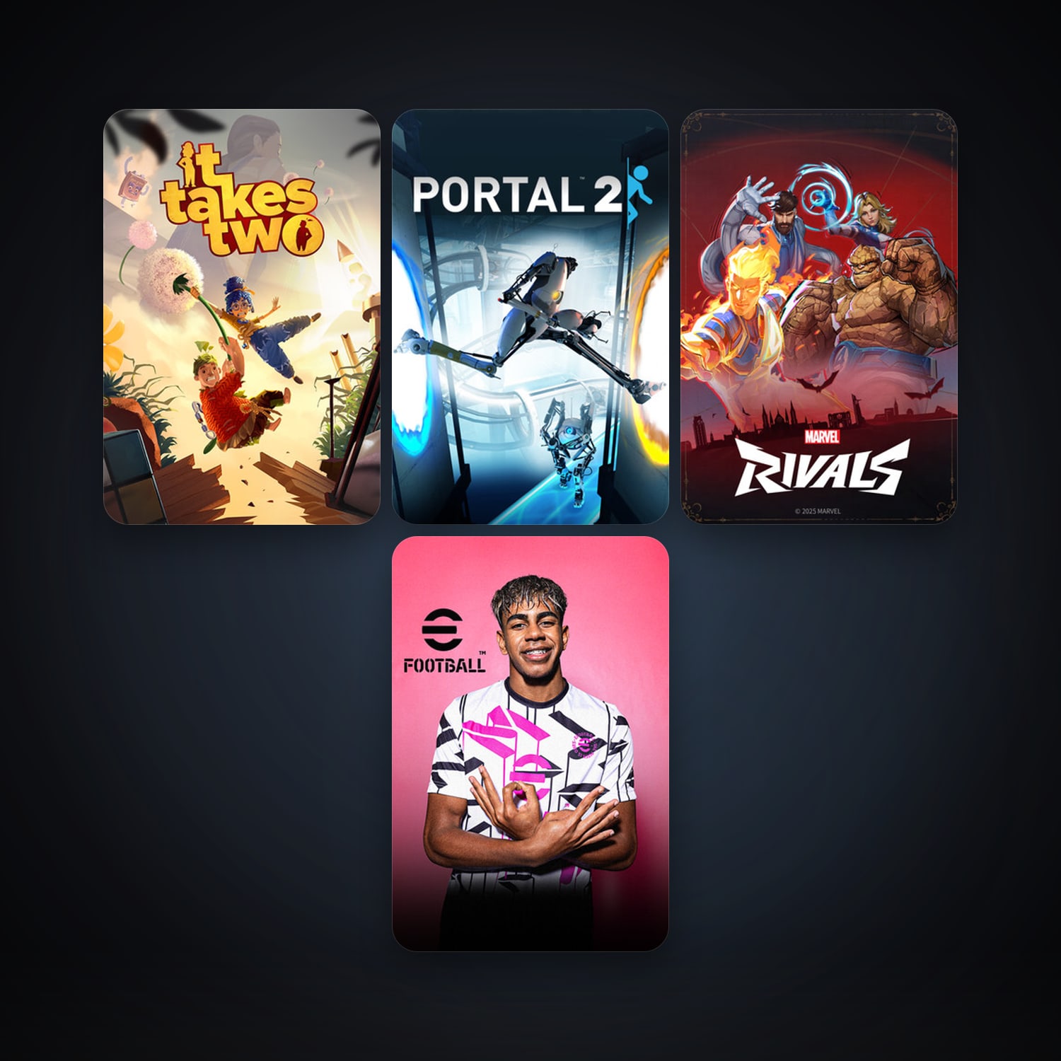 Portal 2 + It Takes Two, 11 games, clean — HabibiAccounts