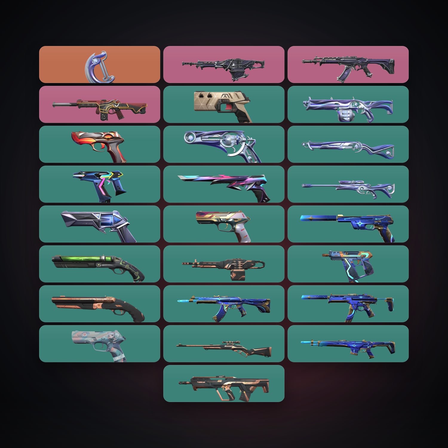 EU Gold 2 locker — 1 knives, 25 skins, lvl 196 — HabibiAccounts