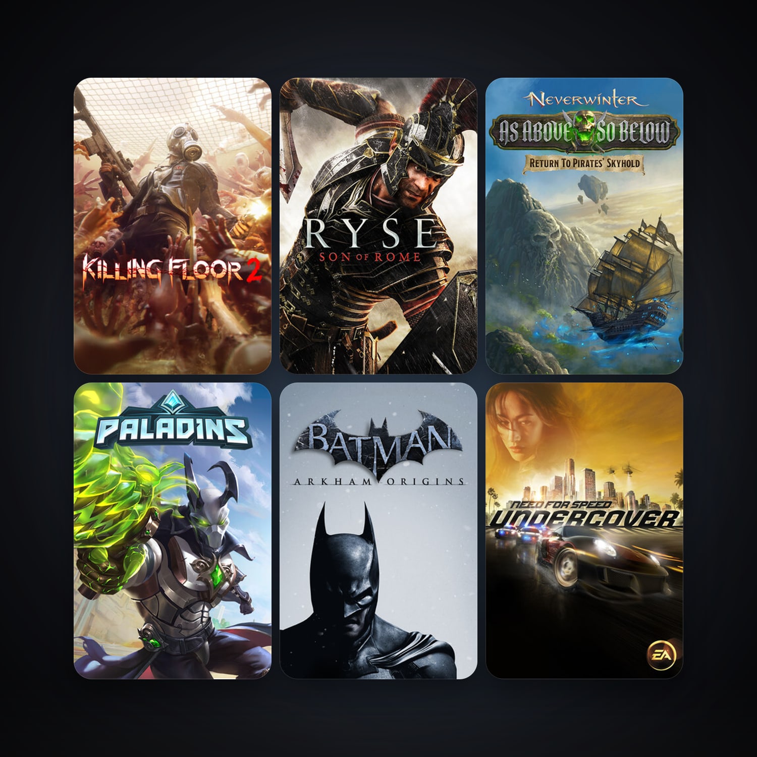 Need for Speed Undercover + Neverwinter, 39 games, clean — HabibiAccounts