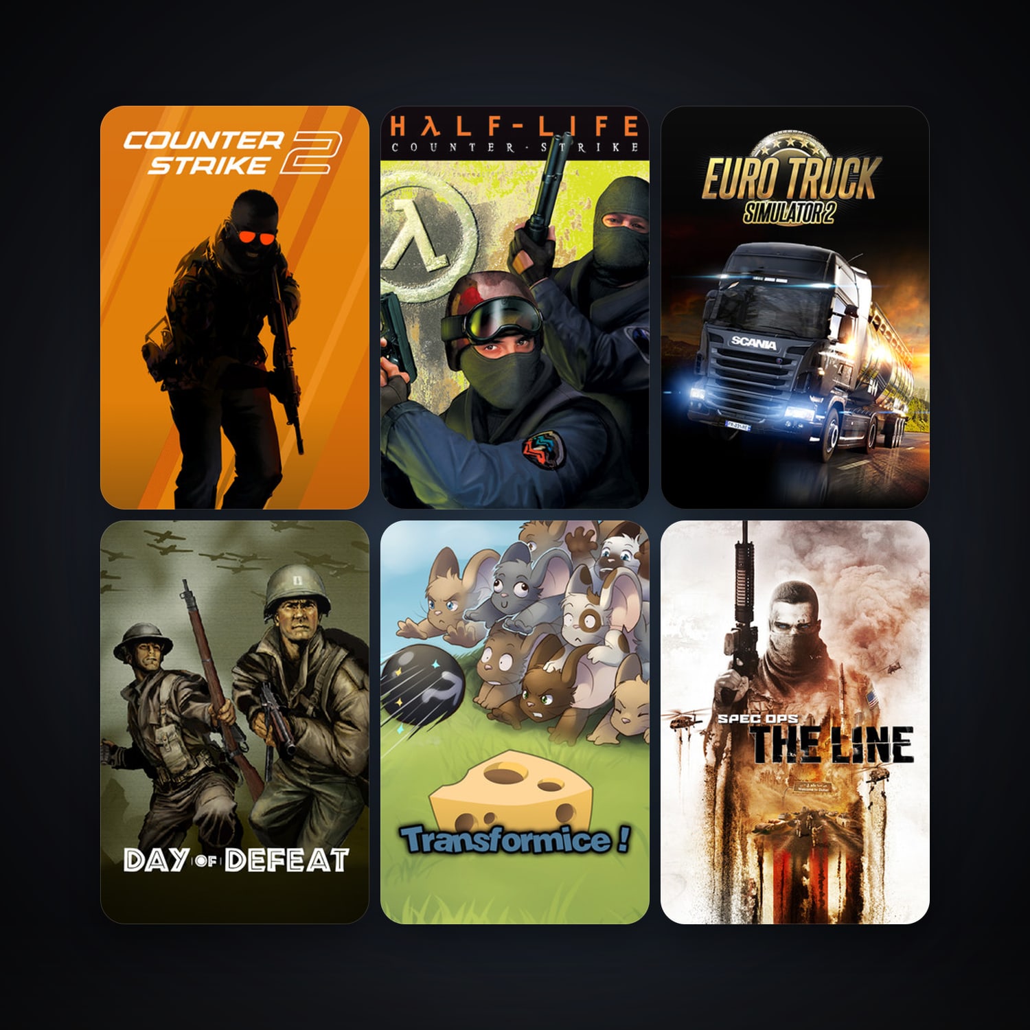 Counter-Strike + Day of Defeat, 25 games, Steam 12, clean — HabibiAccounts