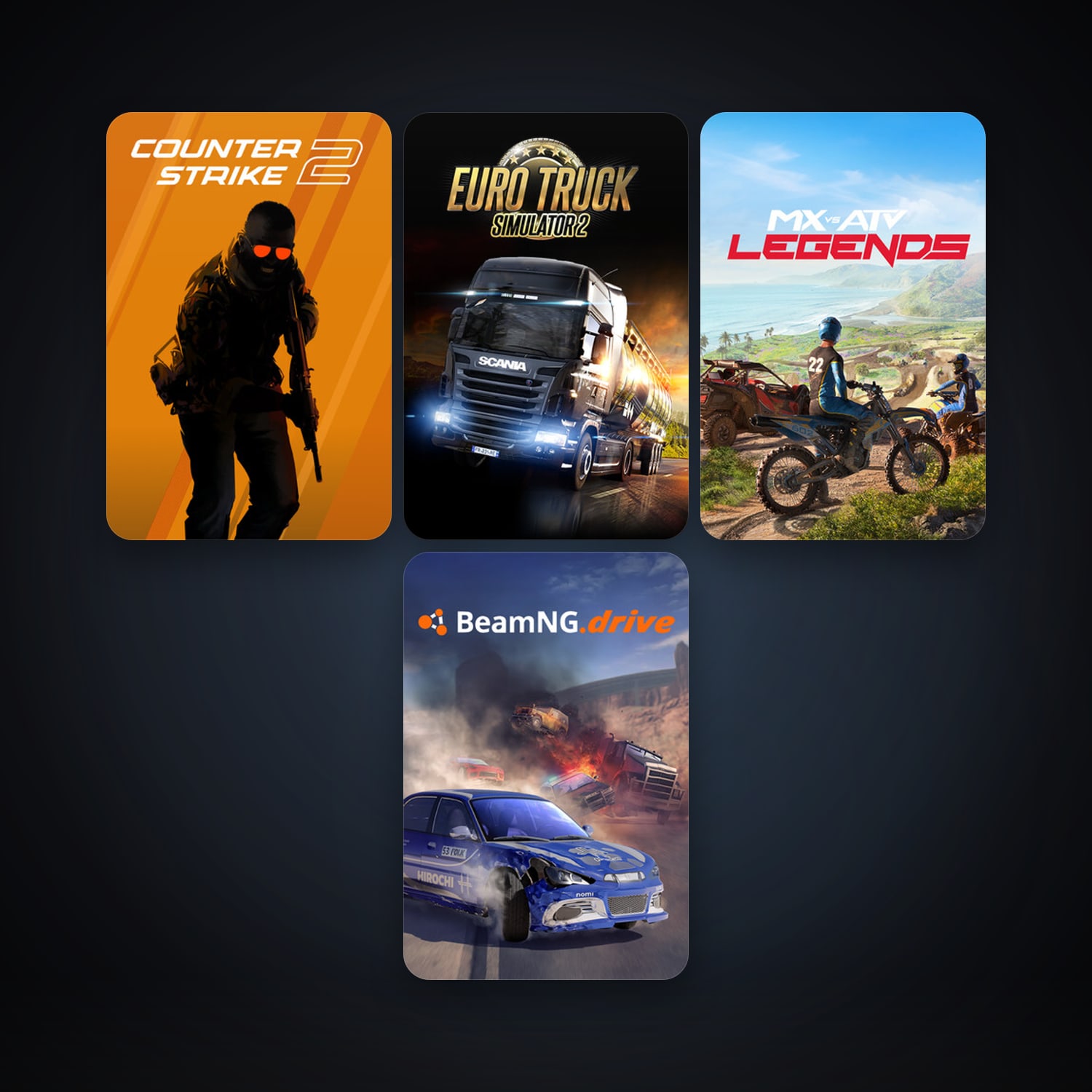 CS2 Prime + Euro Truck Simulator 2, 14 games, clean — HabibiAccounts