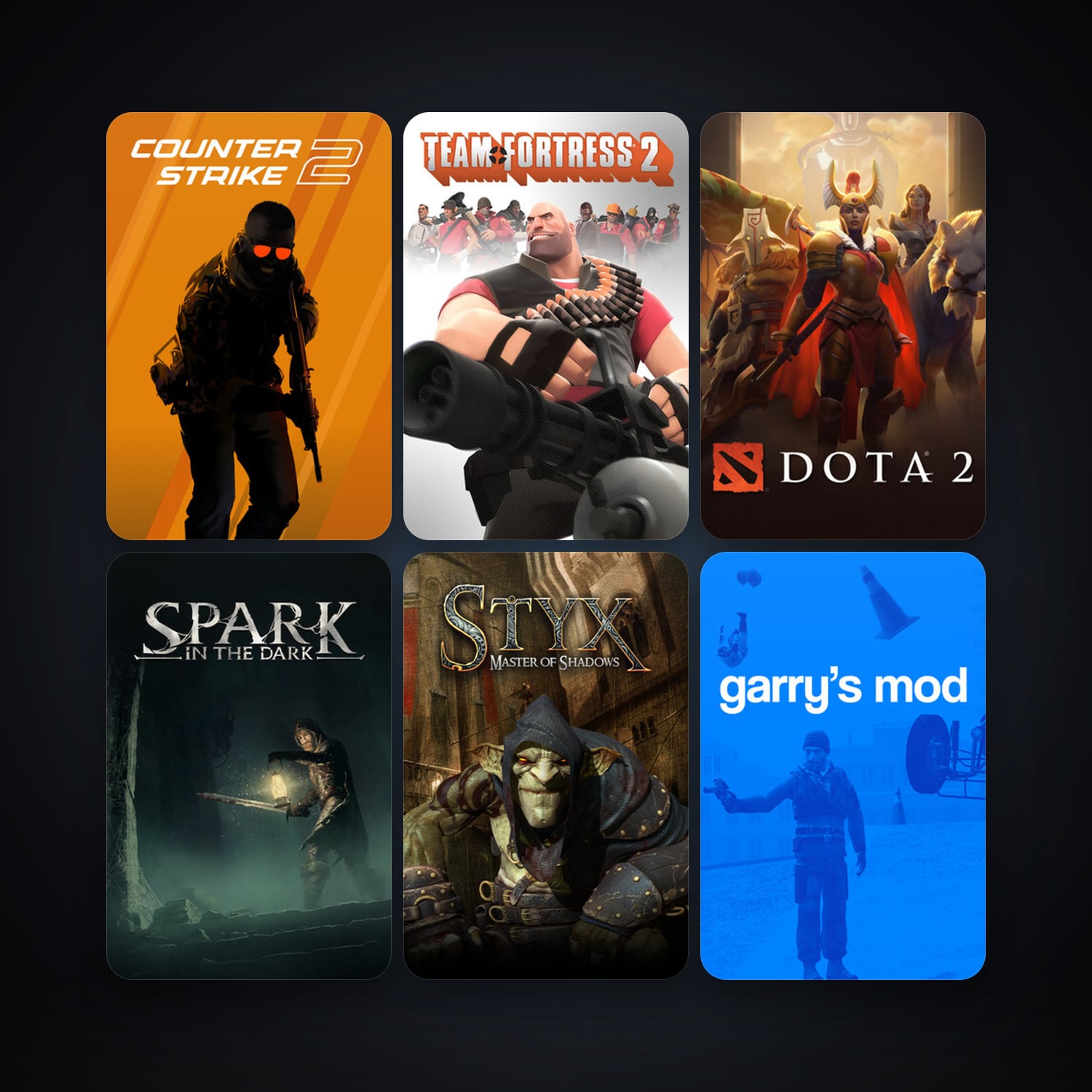 Team Fortress 2 + Dota 2, 15 games, clean — HabibiAccounts
