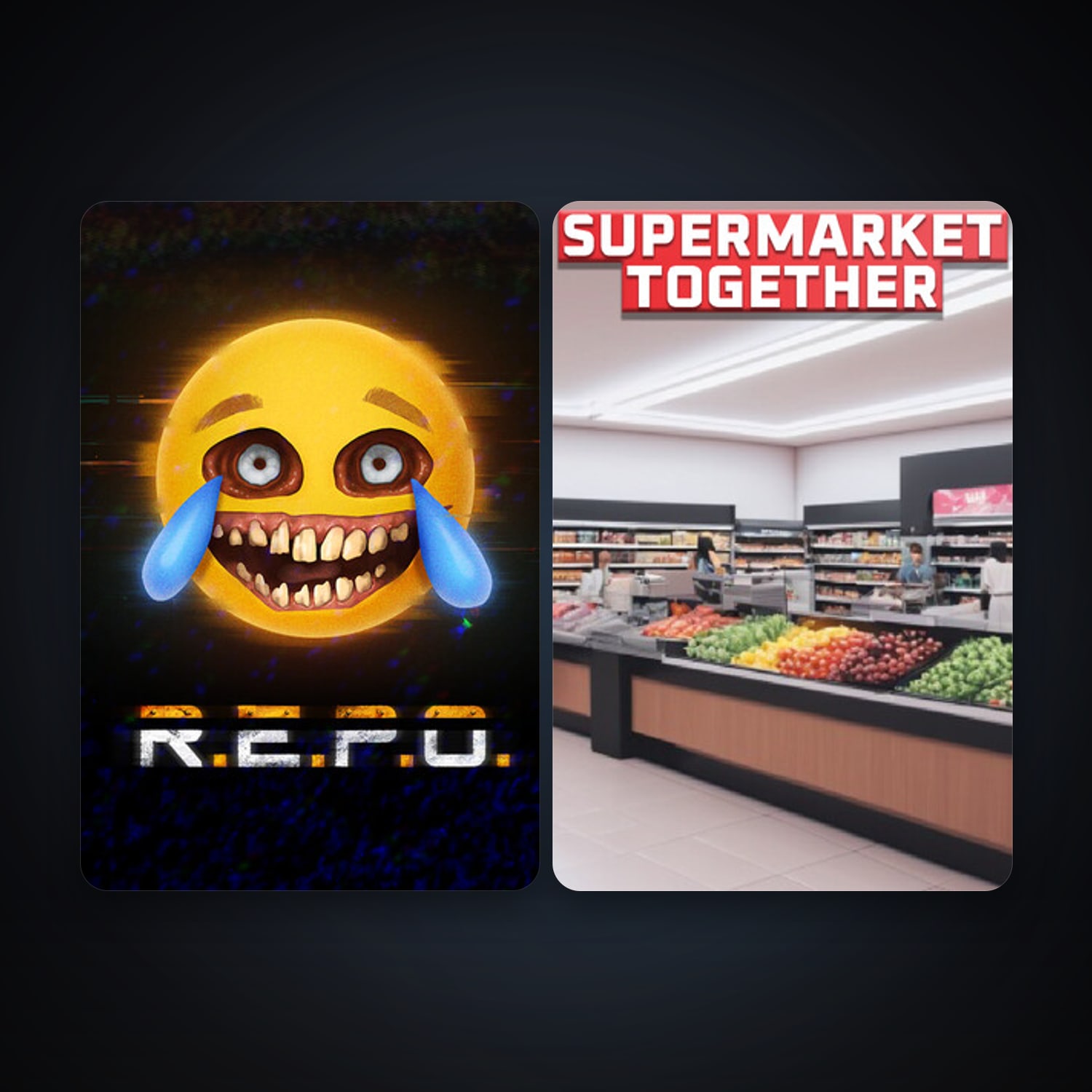 Supermarket Together + R.E.P.O., 4 games, clean — HabibiAccounts