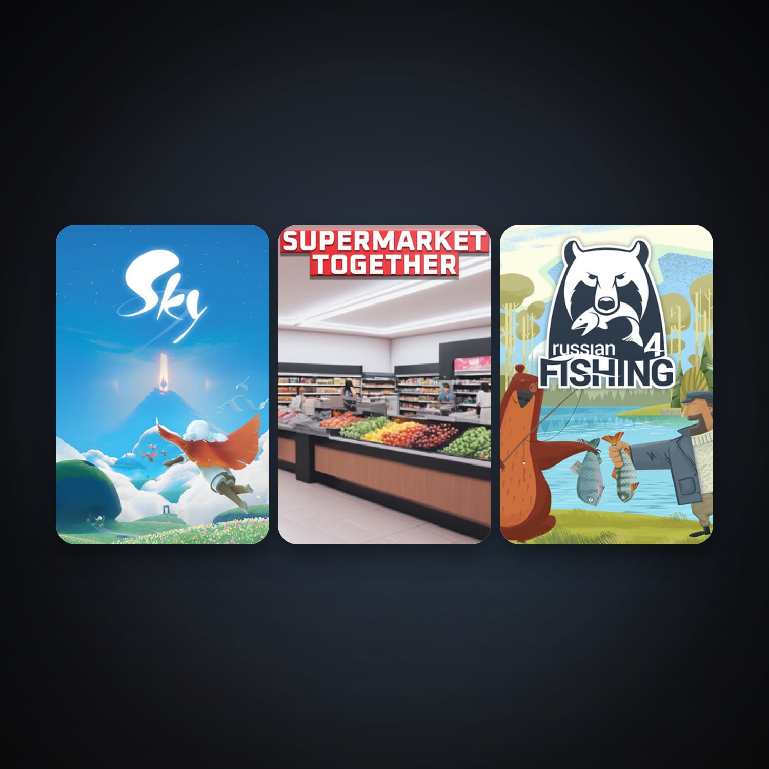 Russian Fishing 4 + Sky: Children of the Light, 6 games, clean — HabibiAccounts