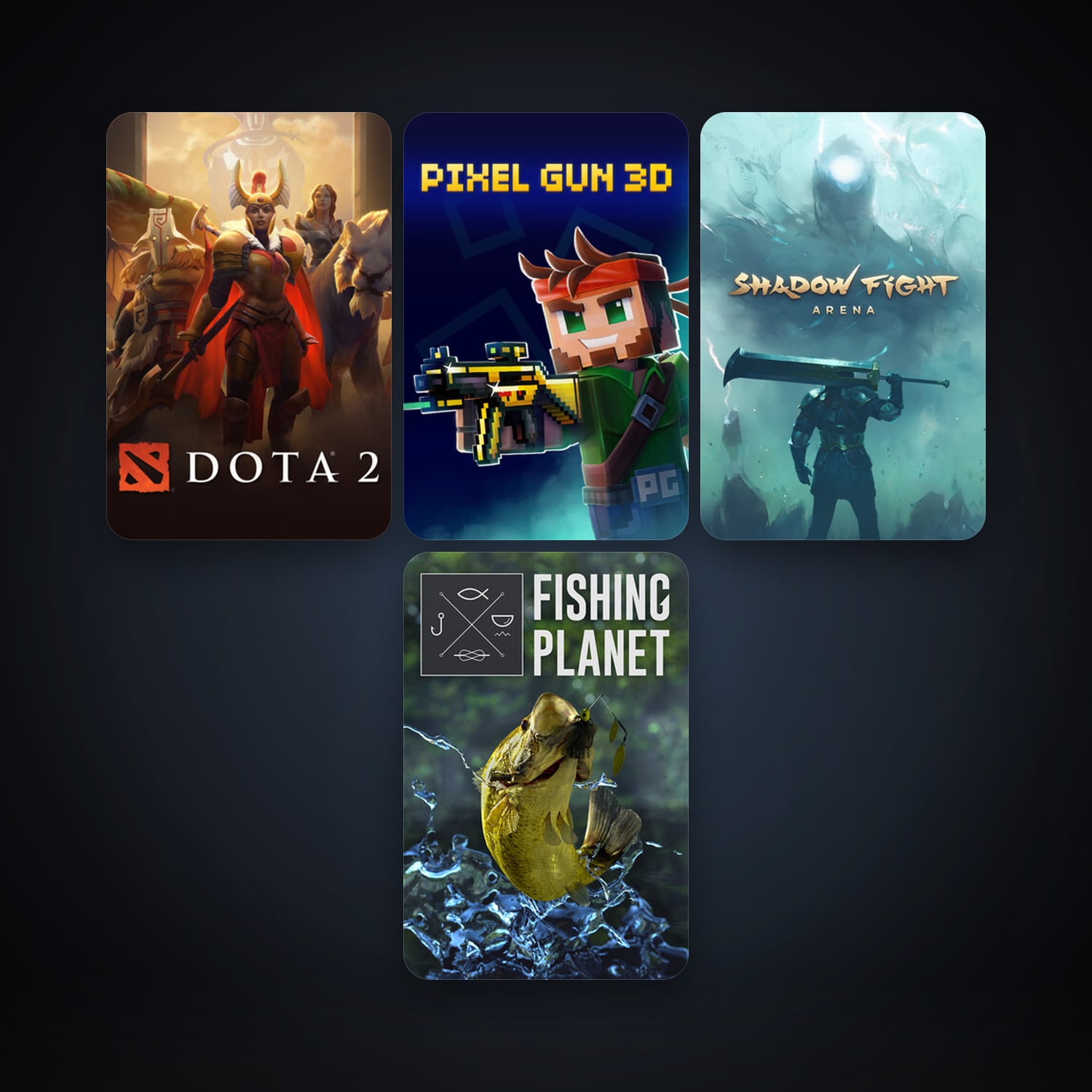 Dota 2 + Fishing Planet, 10 games, clean — HabibiAccounts