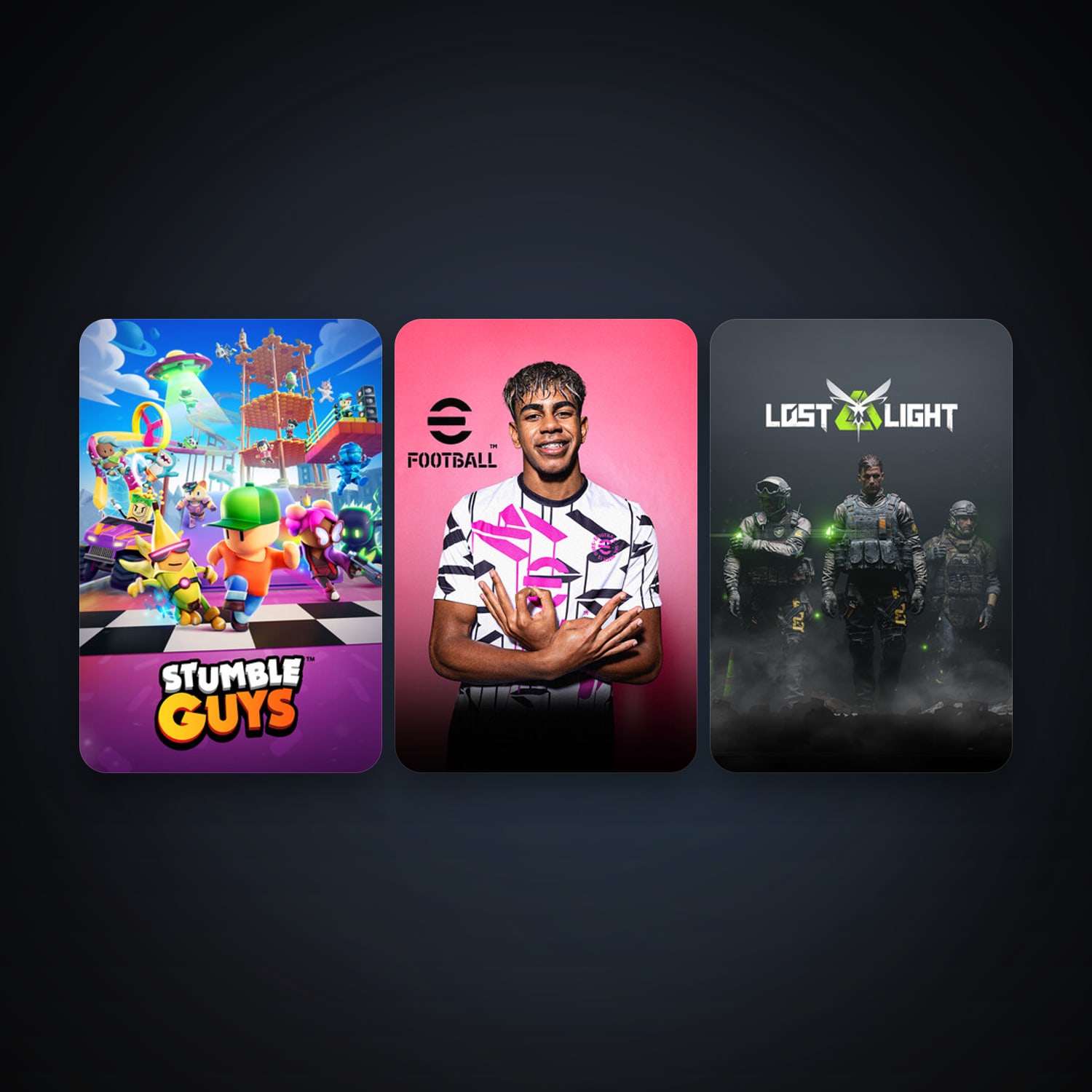 eFootball 2024 + Stumble Guys, 8 games, clean — HabibiAccounts