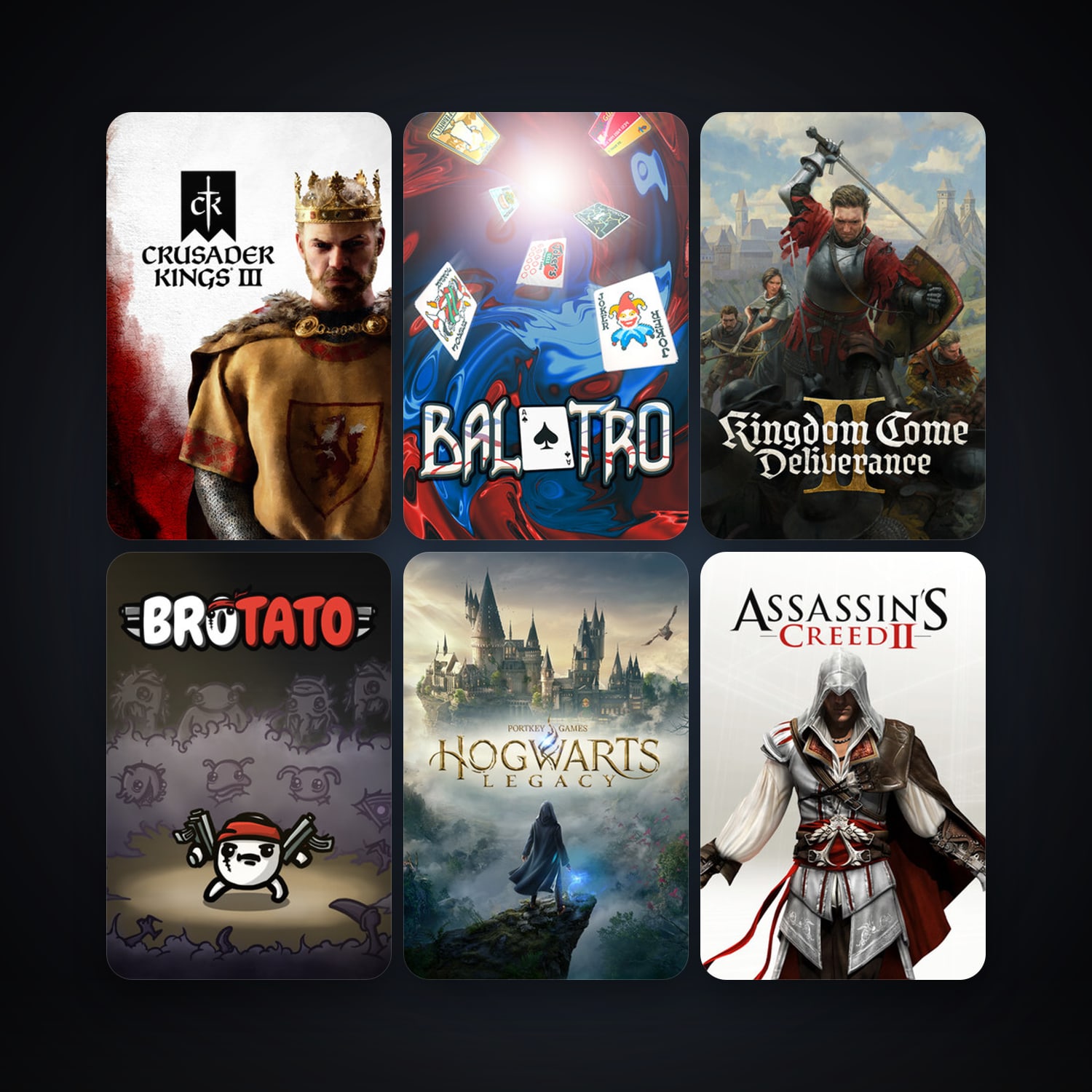 Assassin's Creed 2 Deluxe Edition + Hogwarts Legacy, 41 games, Steam 10, clean — HabibiAccounts