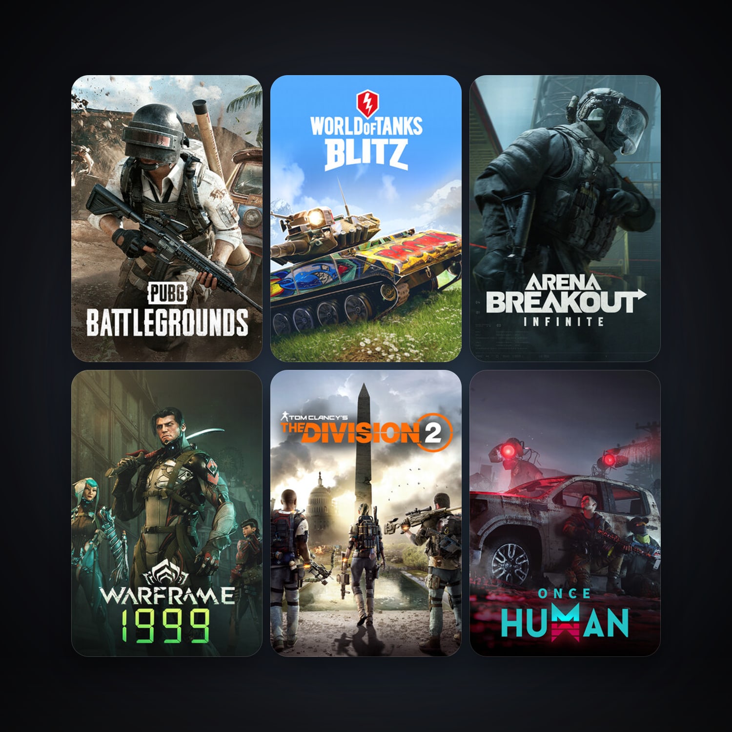 Warframe + Tom Clancy's The Division, 57 games, Steam 25, clean — HabibiAccounts