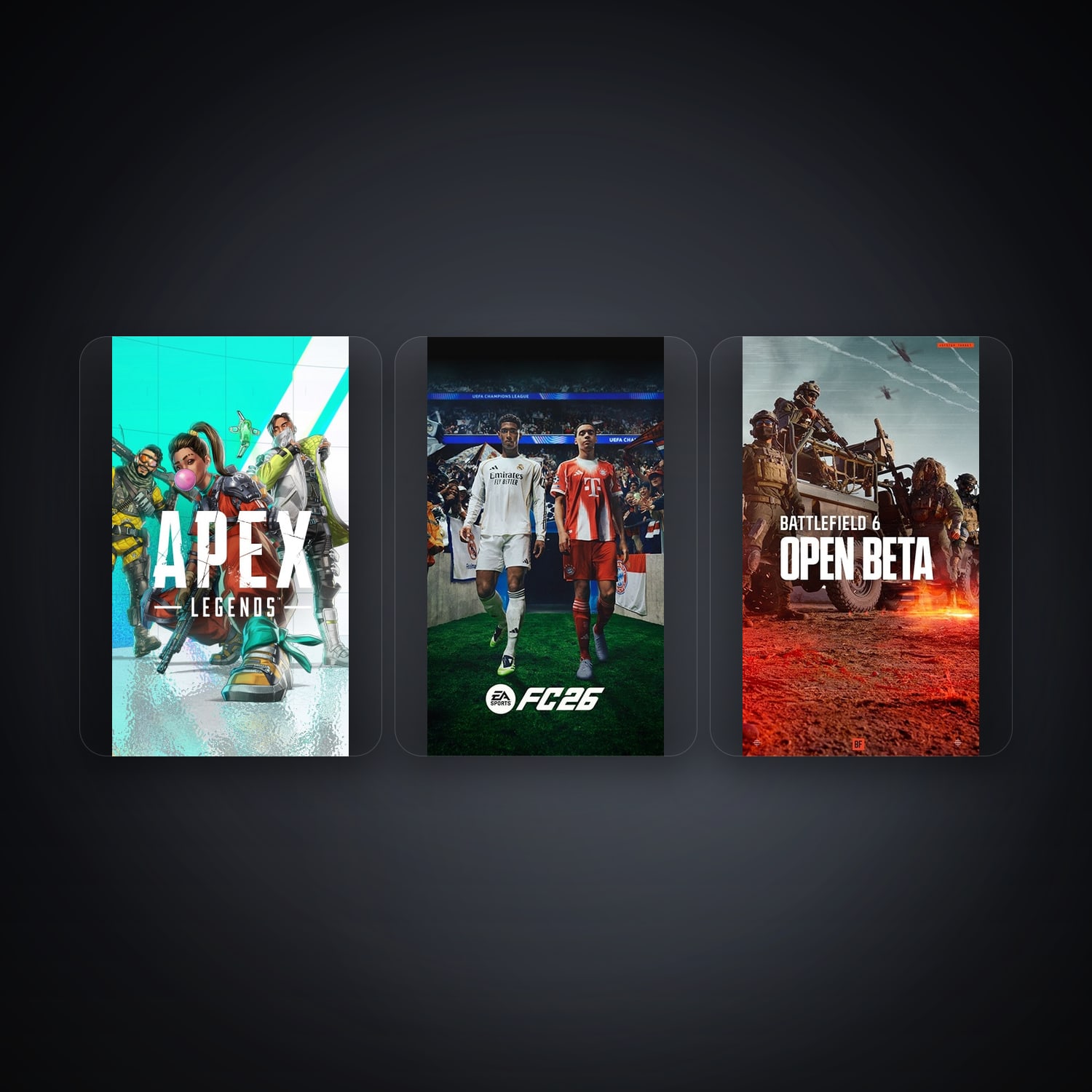 EA Apex Legends + EA SPORTS FC 26 — MY — 3 games — HabibiAccounts